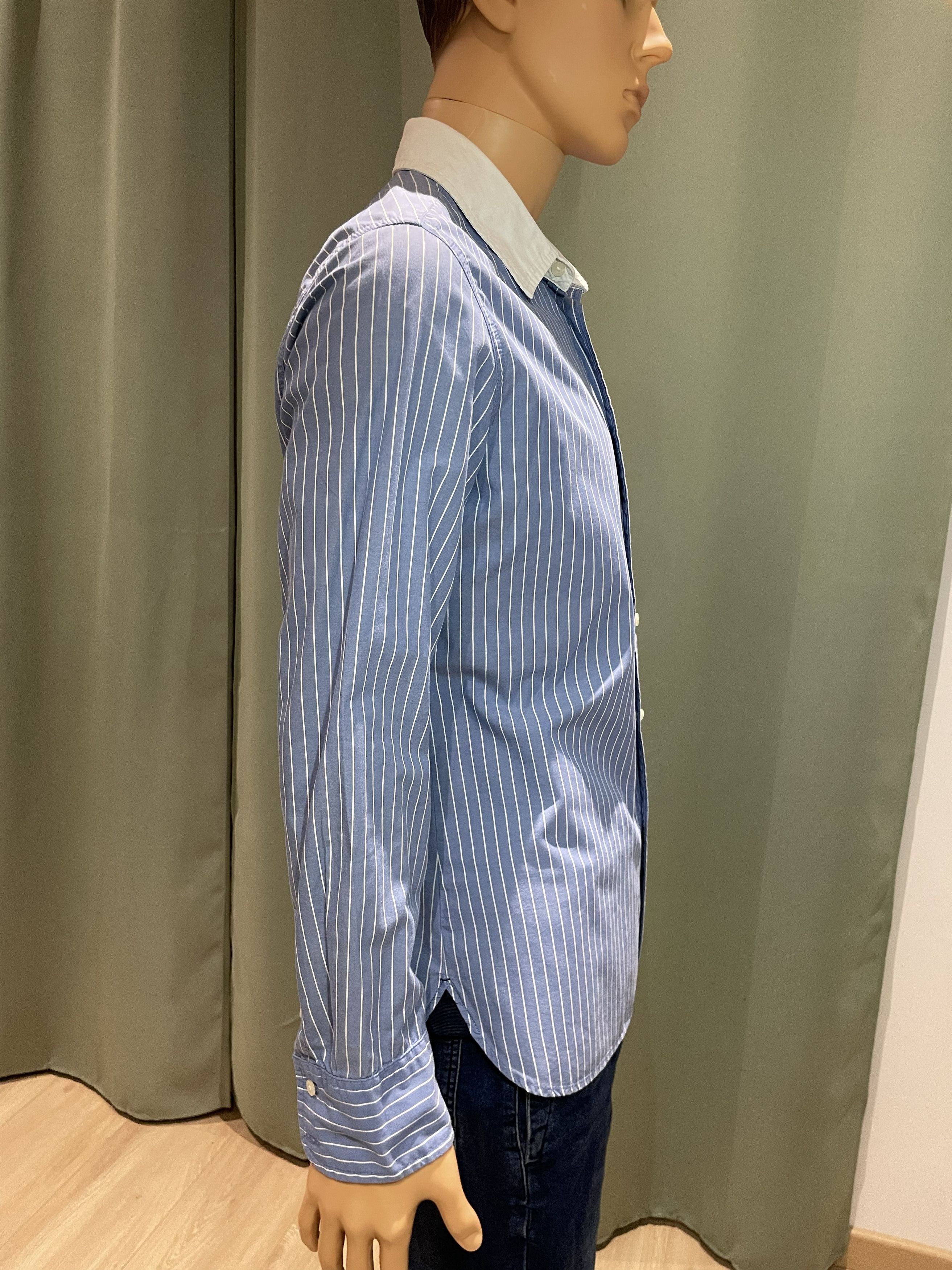 Pepe Jeans Pepe Jeans Slim Fit Striped Shirt - Blue/White - L Size US L / EU 52-54 / 3 - 4 Thumbnail
