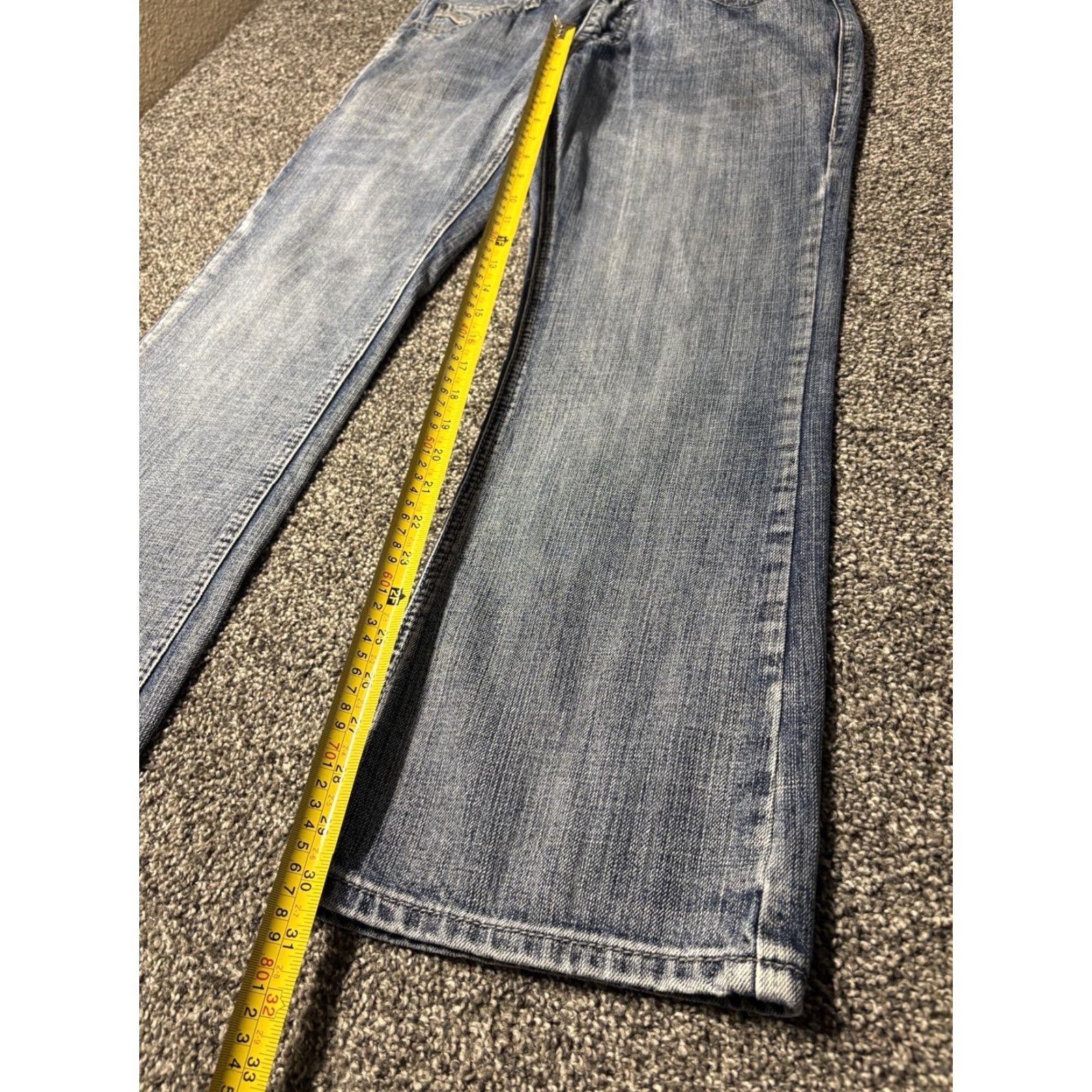 Pistola Rock & Roll Jeans Pistol Bootcut Mens 33x30 Blue Denim Cotton Western 5-Pocket Regular Rock and Roll Cowboy Jeans Size US 33 - 7 Thumbnail