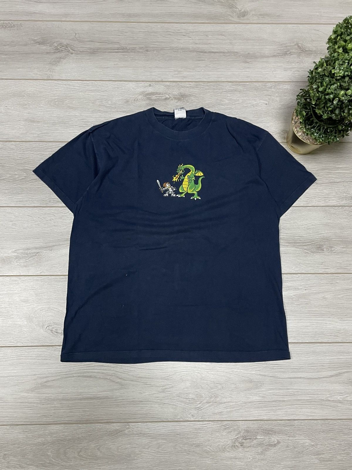 Vintage Vintage To The Edge Skate Shirt. Fart flame dragon humor USA Size US XL / EU 56 / 4 - 1 Thumbnail