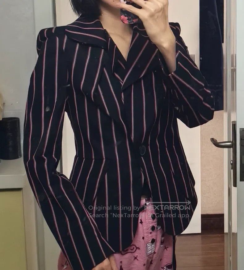 Vivienne Westwood Vivienne Westwood Striped Design Thin Blazer Size S / US 4 / IT 40 - 3 Thumbnail