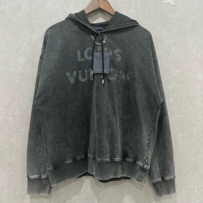 Louis Vuitton Louis Vuitton Washed Old Letter Print Hoodie Nextarrow-2505 Size US M / EU 48-50 / 2 - 1 Thumbnail