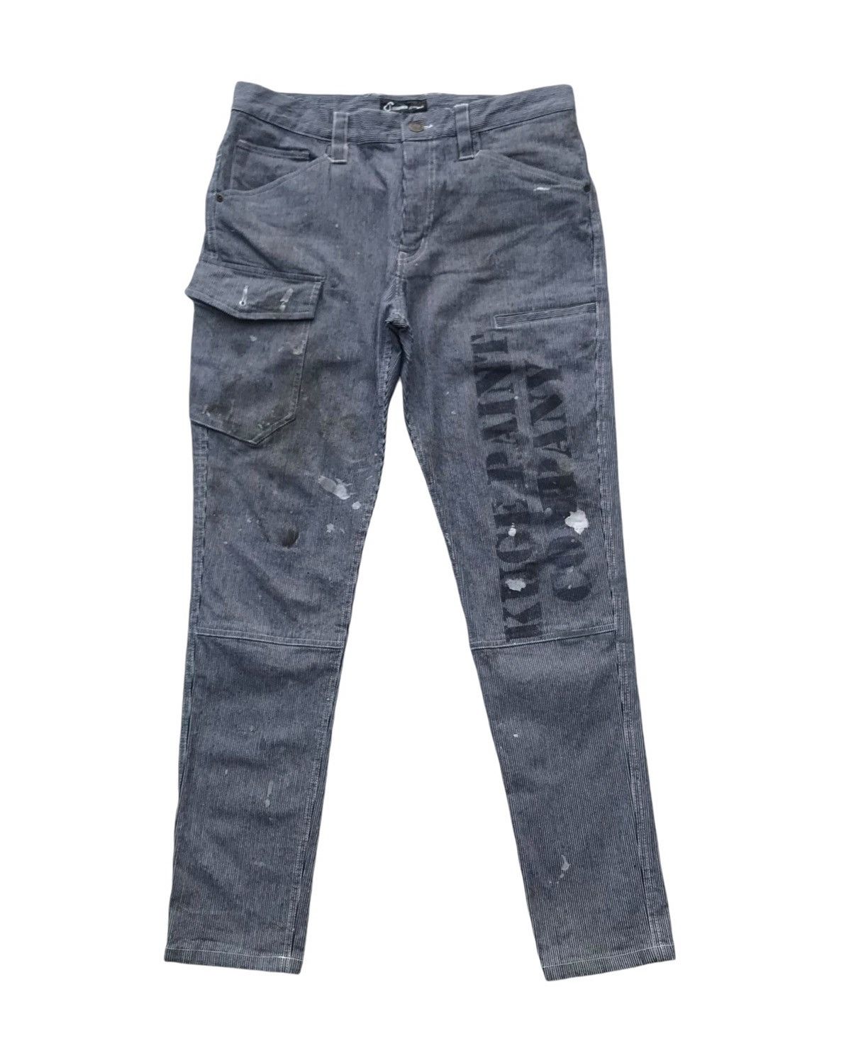 Japanese Brand Carabiner Tough Streetwear Cargo Hickory Works Pants Size US 32 / EU 48 - 1 Thumbnail