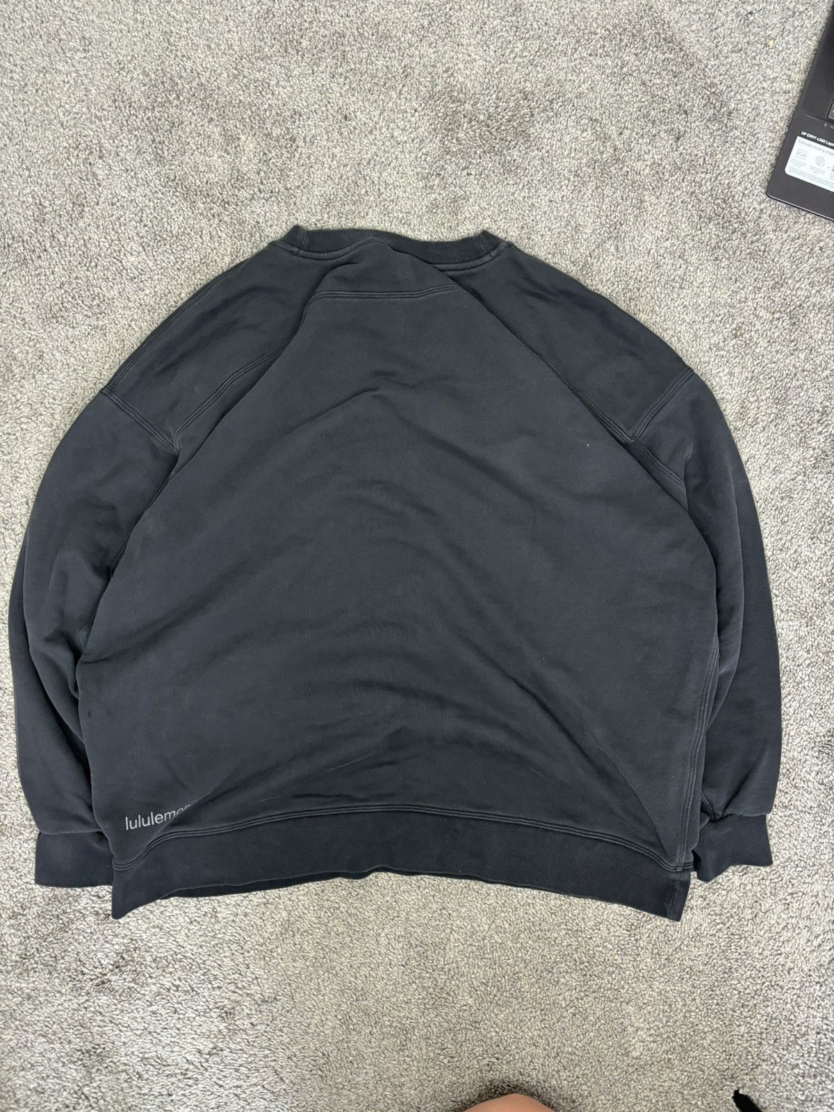 Lululemon Lululemon black Perfectly Oversized Cropped Crew Frenchterry Size L / US 10 / IT 46 - 2 Thumbnail