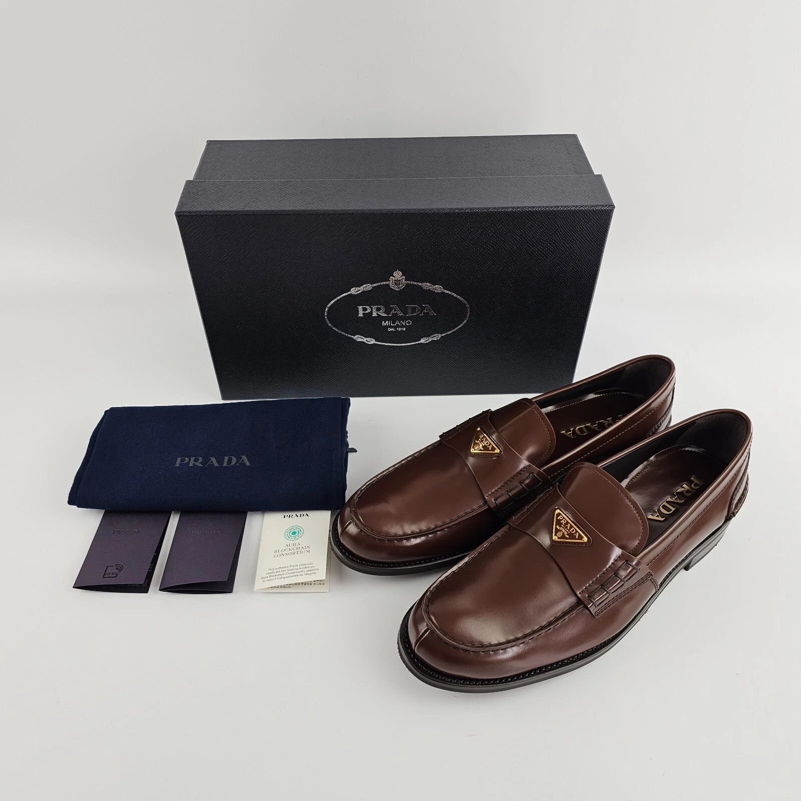 Prada PRADA Briarwood Brushed Leather Loafers New Authentic Size US 9.5 / EU 42-43 - 3 Thumbnail