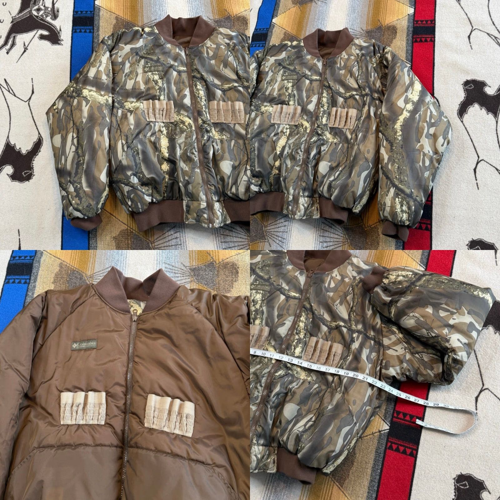 Vintage VINTAGE Columbia Reversible Camouflage Puffer Jacket Mens Hunting Outdoor Nylon Zip SZ L Brown Size US L / EU 52-54 / 3 - 8 Thumbnail
