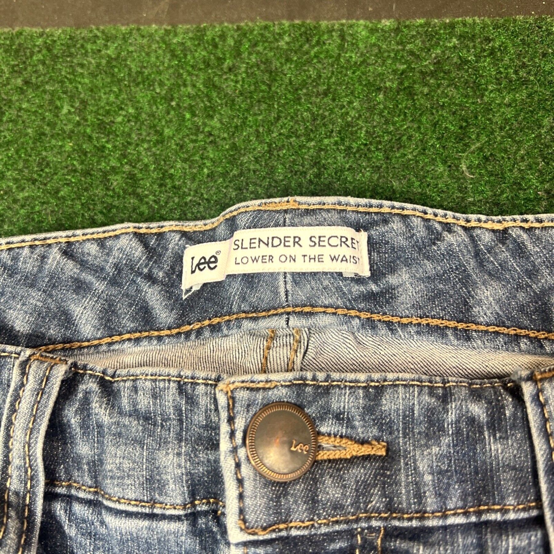Lee Lee Slender Secret Jeans Lower On Waist Womens Sz 10 28x29 Blue Pants Denim Size 32" / US 10 / IT 46 - 4 Thumbnail