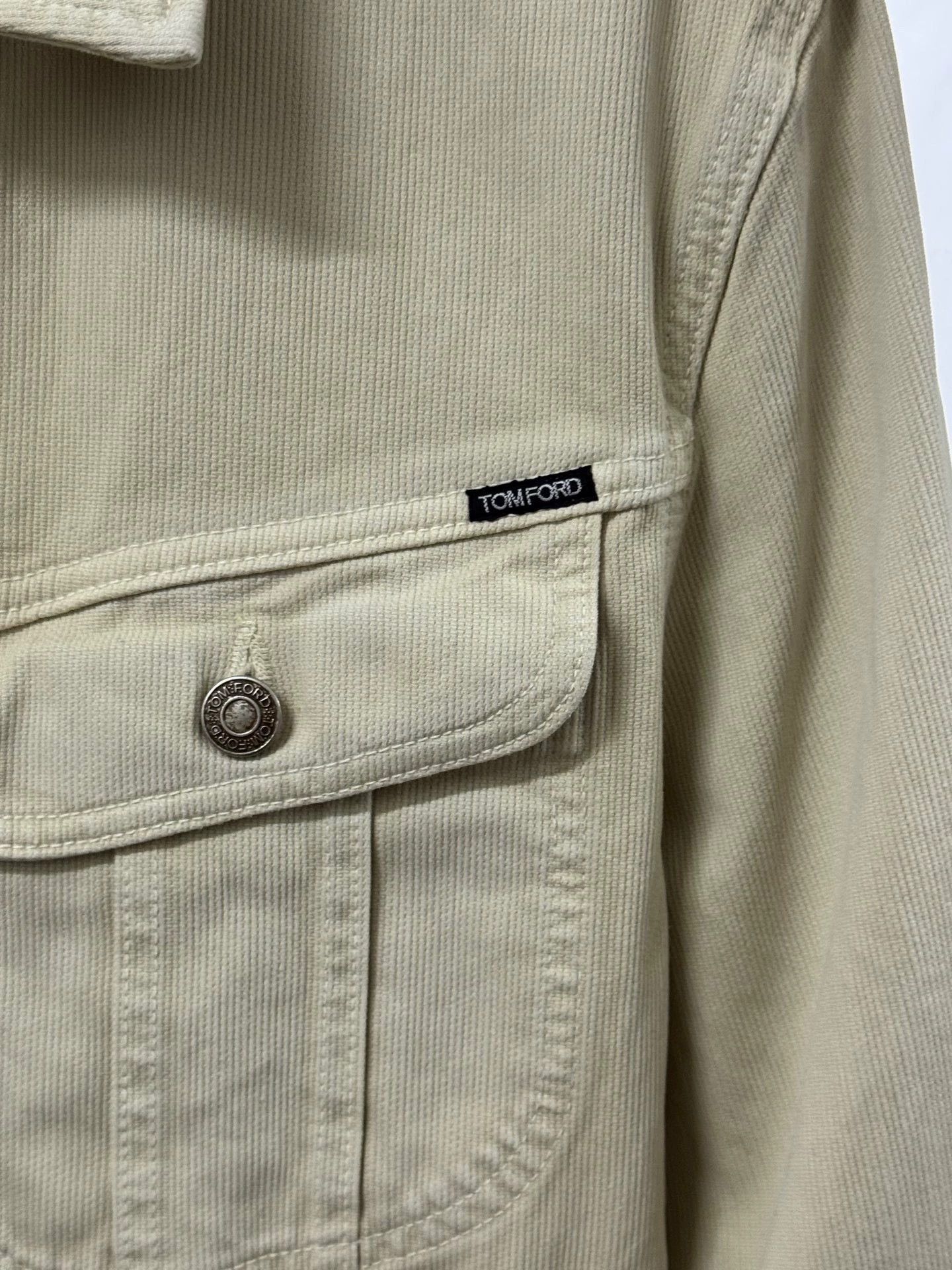 Tom Ford tom ford men's short denim jacket beige Size US S / EU 44-46 / 1 - 3 Thumbnail