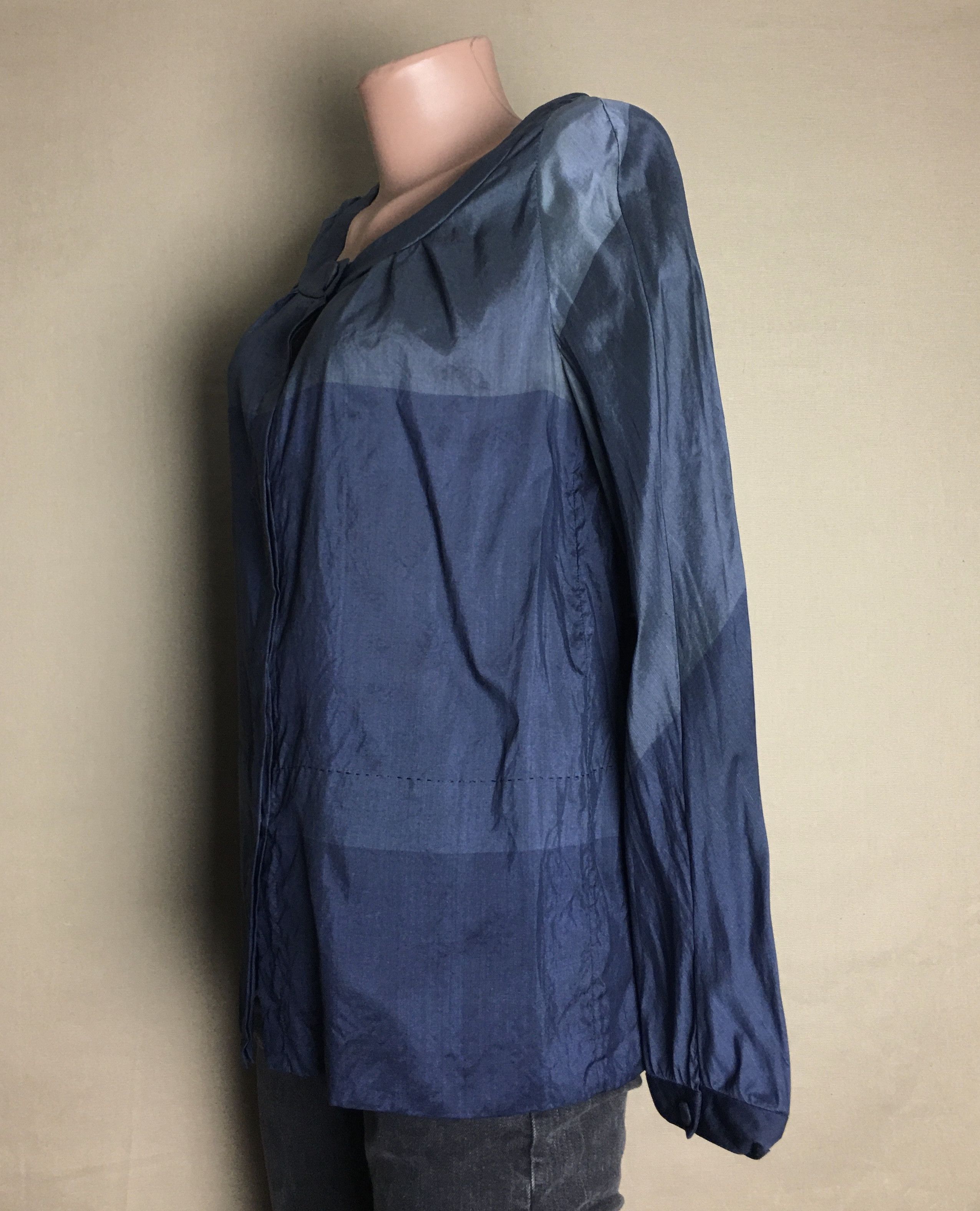 Chloe × Vintage CHLOE Silk Wool Vintage Blue Blouse Shirt Size FR 36 Size S / US 4 / IT 40 - 2 Thumbnail