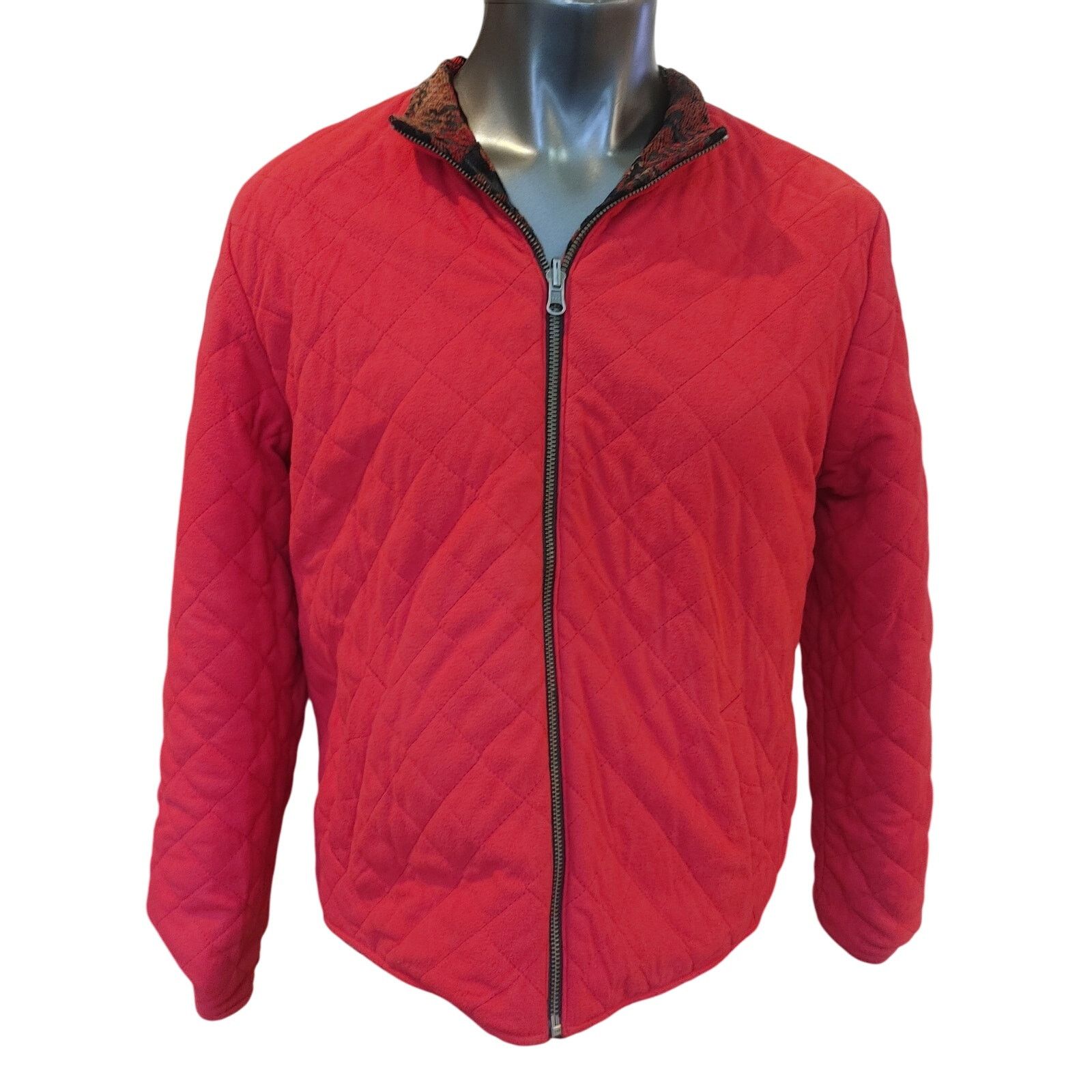 Other Chico's Women's 1 Reversible Red/Black/Gold Abstract Coat Size XL / US 12-14 / IT 48-50 - 3 Thumbnail