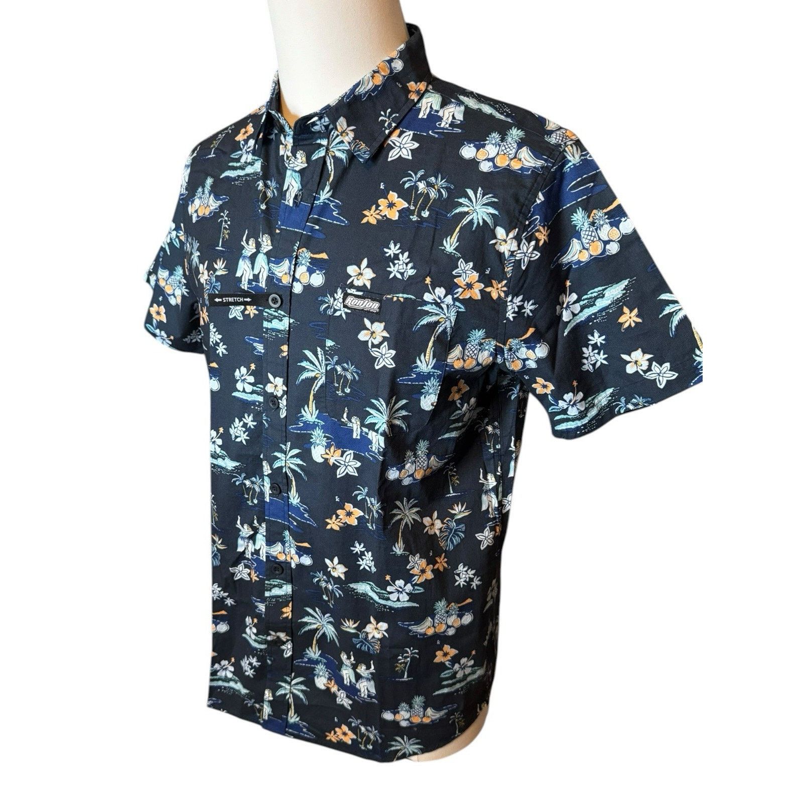 Ron Jon Surf Shop Ron Jon Surf Shop NEW Mens Hawaiian Shirt Aloha Palm Trees Size US M / EU 48-50 / 2 - 2 Thumbnail
