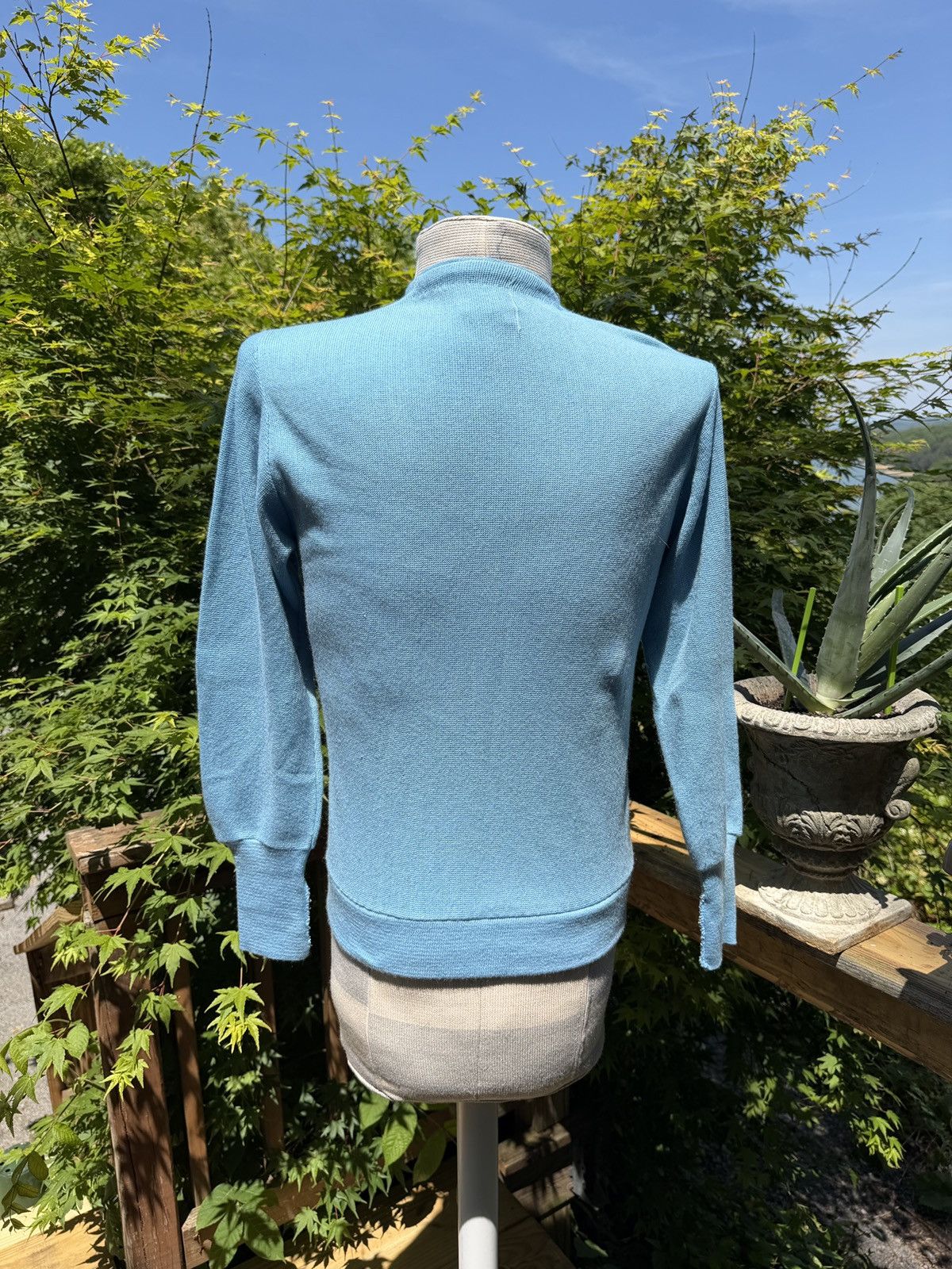 JCPenney Vintage Light Blue Varsity Sweater Size US M / EU 48-50 / 2 - 5 Thumbnail