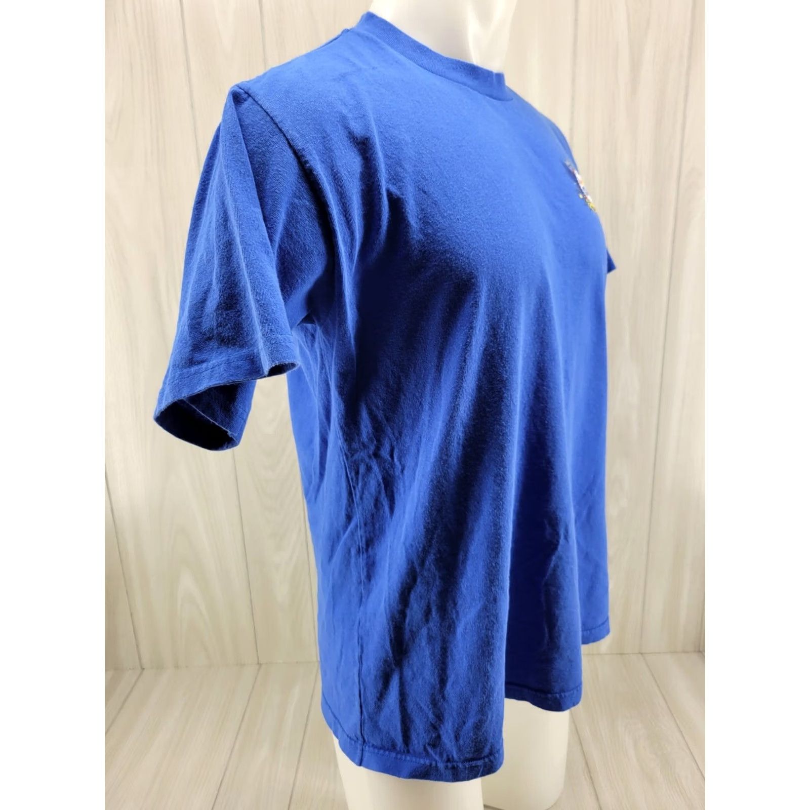 Vintage VINTAGE Union Line Distressed Lodge 44 Machinists & Aerospace Workers Union Mens T-Shirt Blue Large Shirt Men 90s Graphic Tee Size US L / EU 52-54 / 3 - 6 Thumbnail