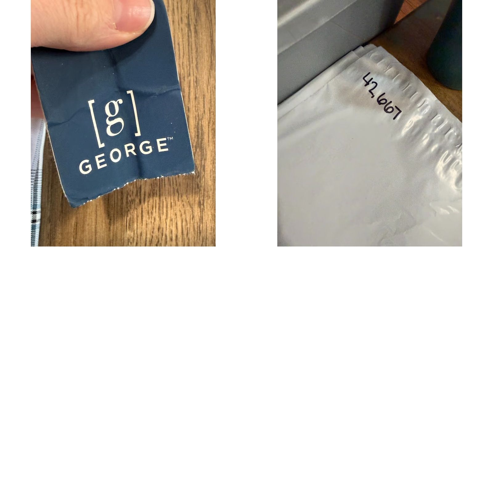 George George Shirt Mens Large Blue White Black Plaid Short Sleeve Button Up Shirt Size US L / EU 52-54 / 3 - 9 Thumbnail