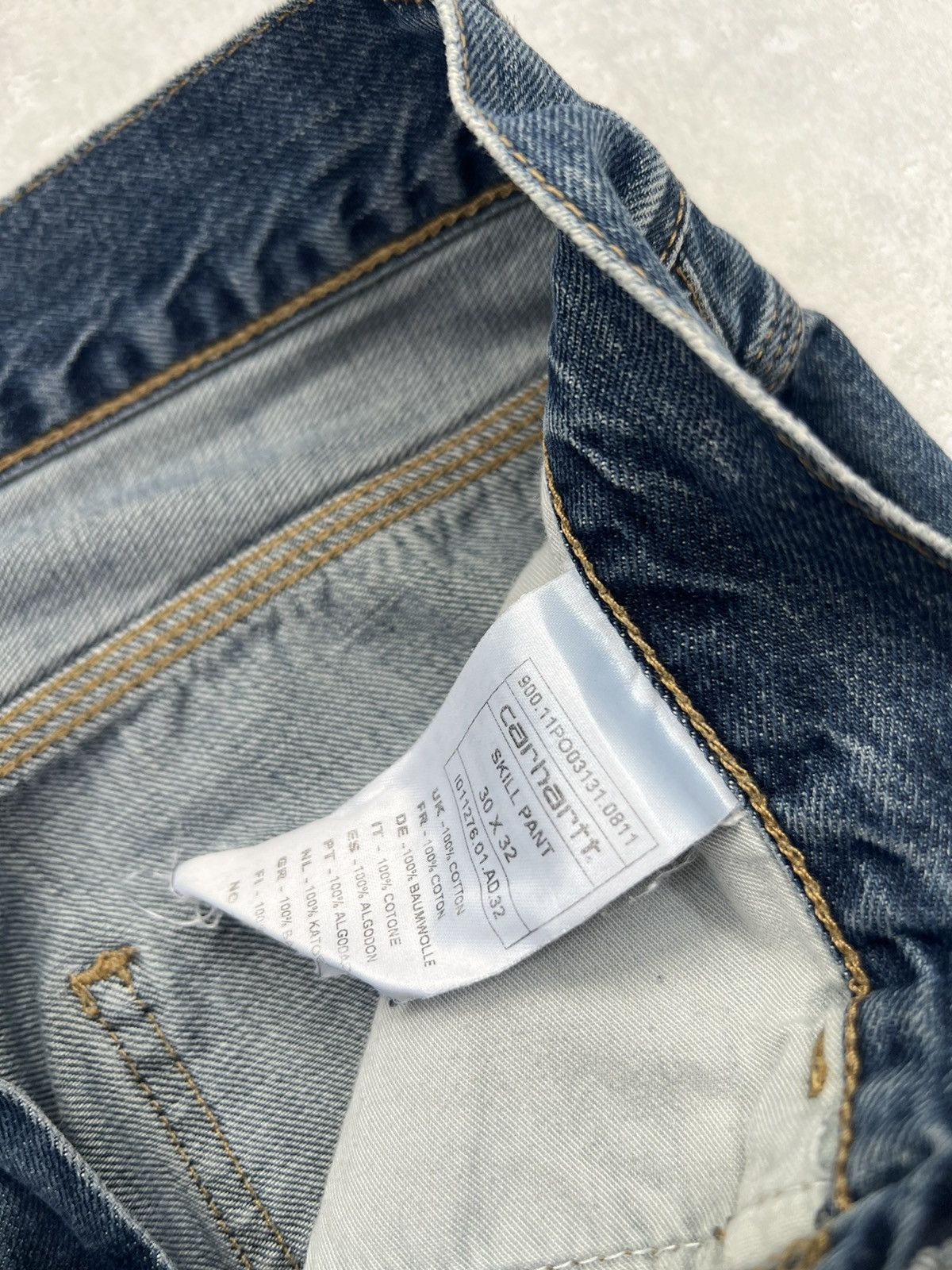Carhartt 00’s CARHARTT VINTAGE SKILL PANT RARE Y2K DENIM JEANS Size US 30 / EU 46 - 10 Thumbnail