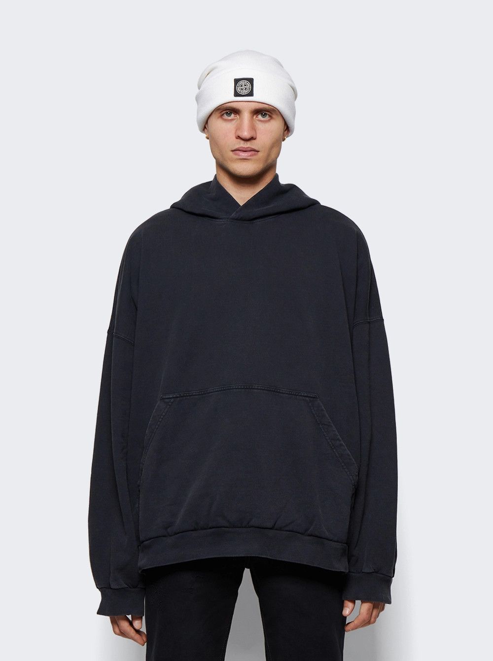 Balenciaga o1w1db10226 Large Fit Hoodie In Black Size US M / EU 48-50 / 2 - 3 Thumbnail