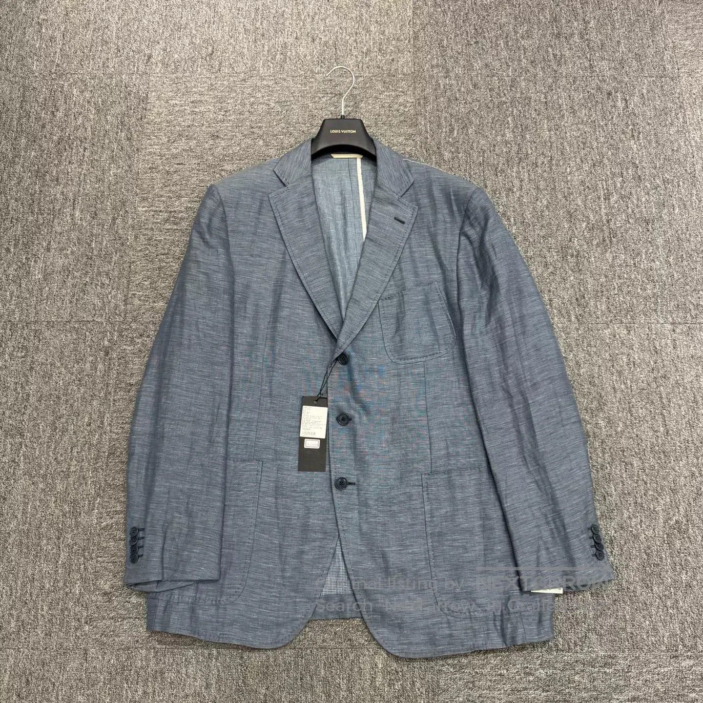 Ermenegildo Zegna Ermenegildo Zegna Linen Check Suit Jacket. Size US XL / EU 56 / 4 - 1 Thumbnail