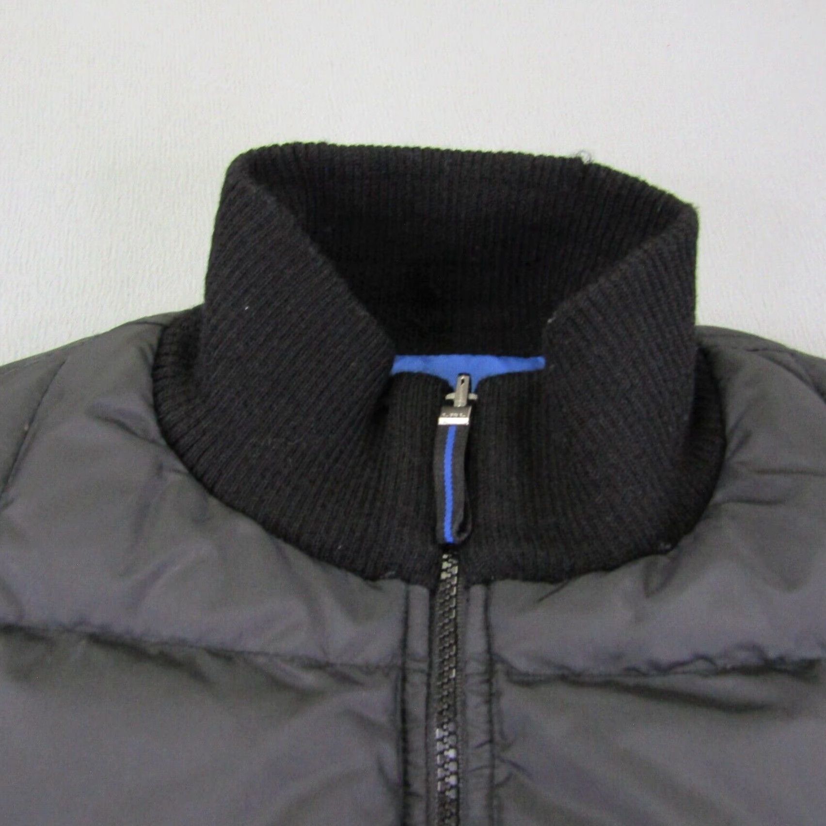 Ralph Lauren Lauren Ralph Lauren Vest Womens Large Black Blue Reversible Down Puffer Wool Rib Jacket Size L / US 10 / IT 46 - 2 Thumbnail