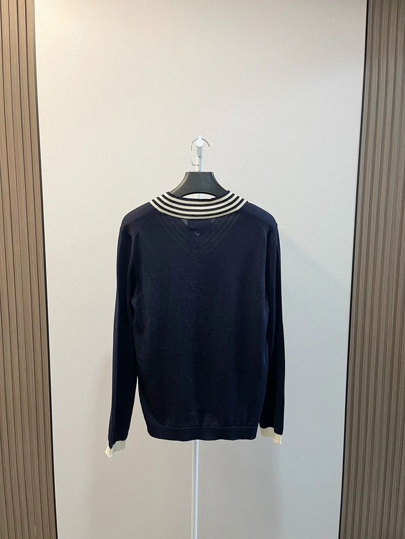Gucci Gucci Blue and white striped embroidered little bee wool lo Size US M / EU 48-50 / 2 - 2 Thumbnail
