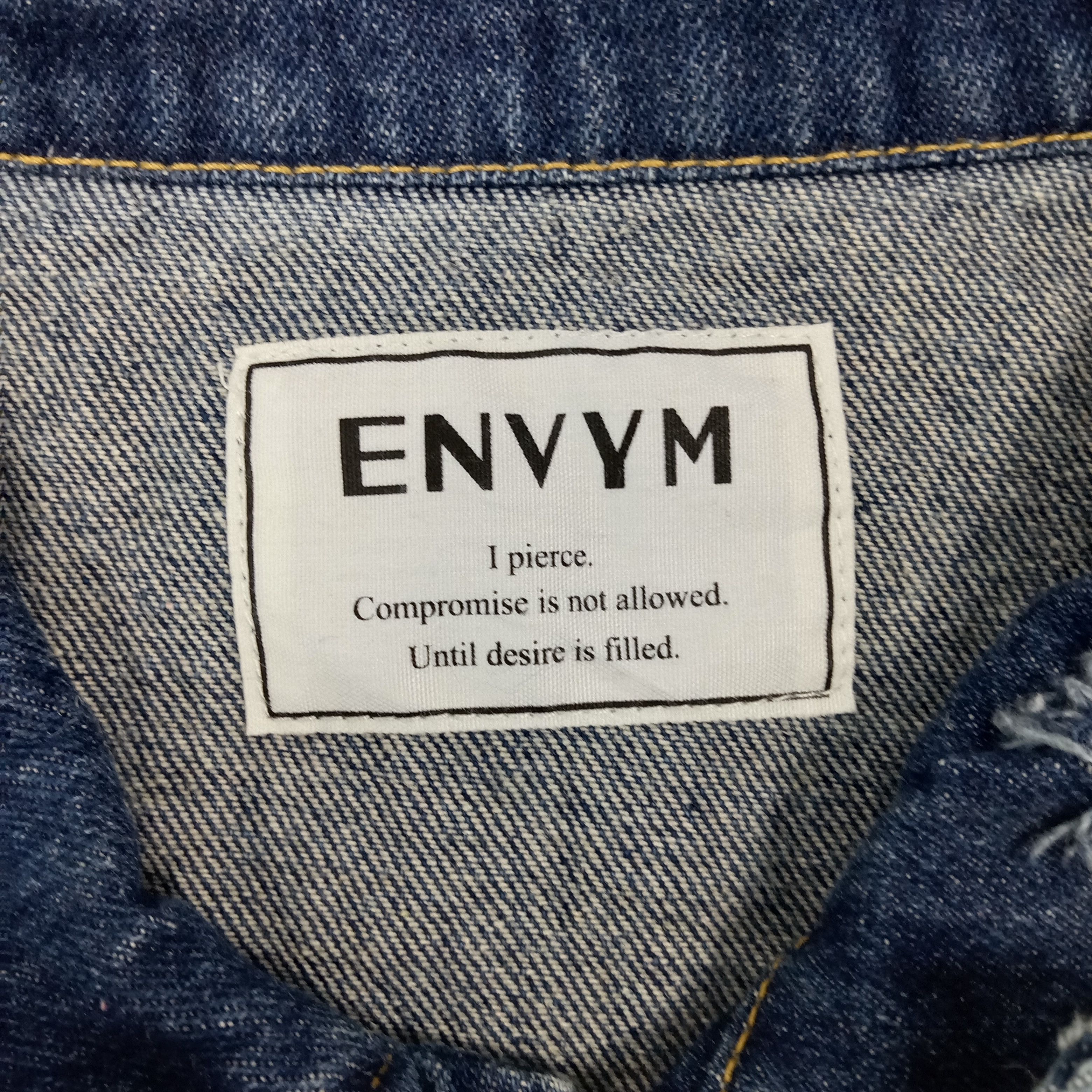 For All To Envy ENVYM Designer Sleeve Raw Hem Ripped Denim Jacket C266N20 Size US L / EU 52-54 / 3 - 3 Thumbnail