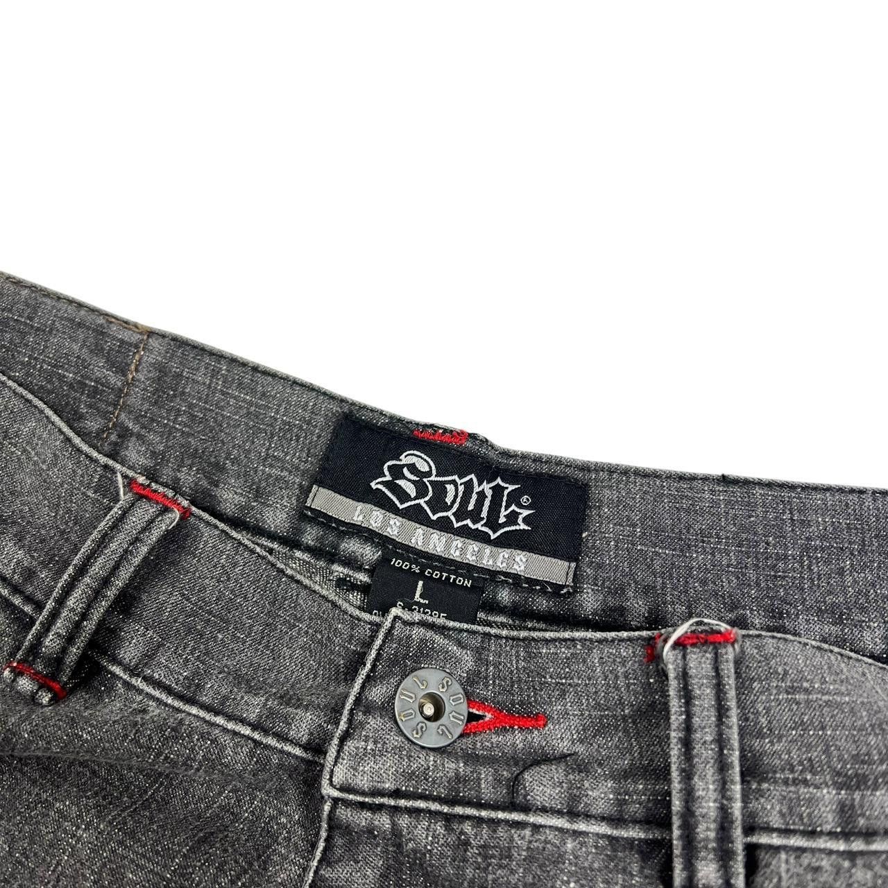 Other Vintage Baggy Soul Denim Embroidered Shorts / Jorts Waist 32 Size US 32 / EU 48 - 7 Thumbnail
