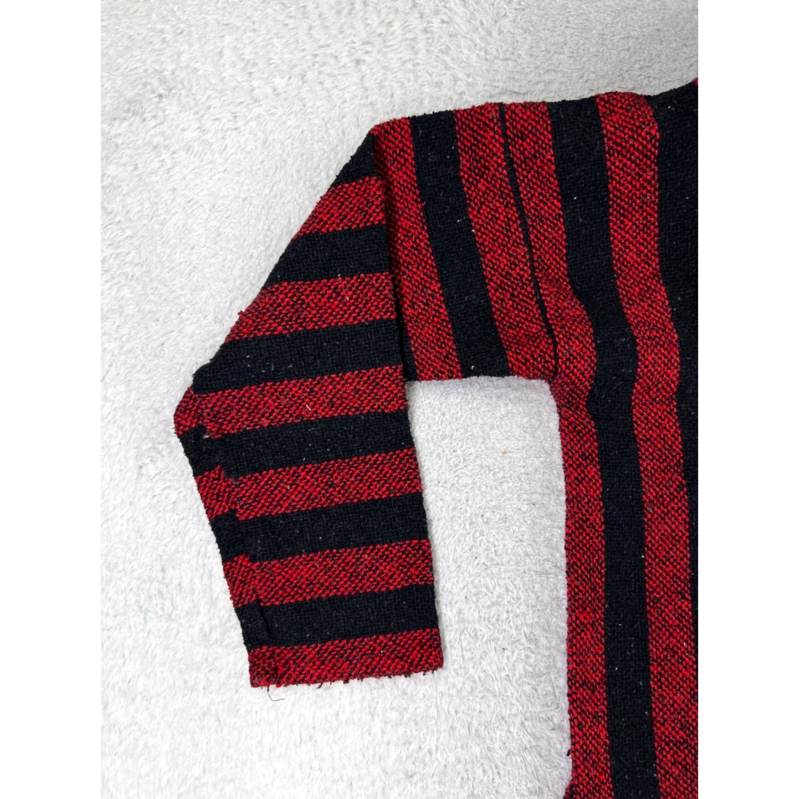 Pinko Baja Hoodie Unbranded Hoodie Adult M Red Pink Black Pocket Striped Acrylic Jersey Crew Neck Pullover All Seasons Hooded Size US M / EU 48-50 / 2 - 3 Thumbnail