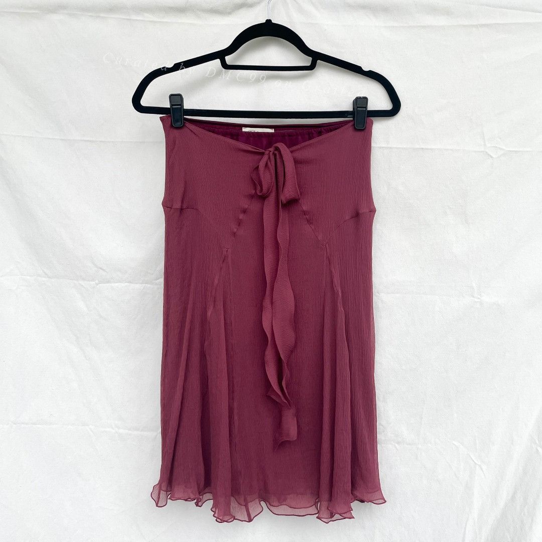 Blumarine Blumarine 1990s Silk Skirt Size 40" / US 18 - 1 Thumbnail