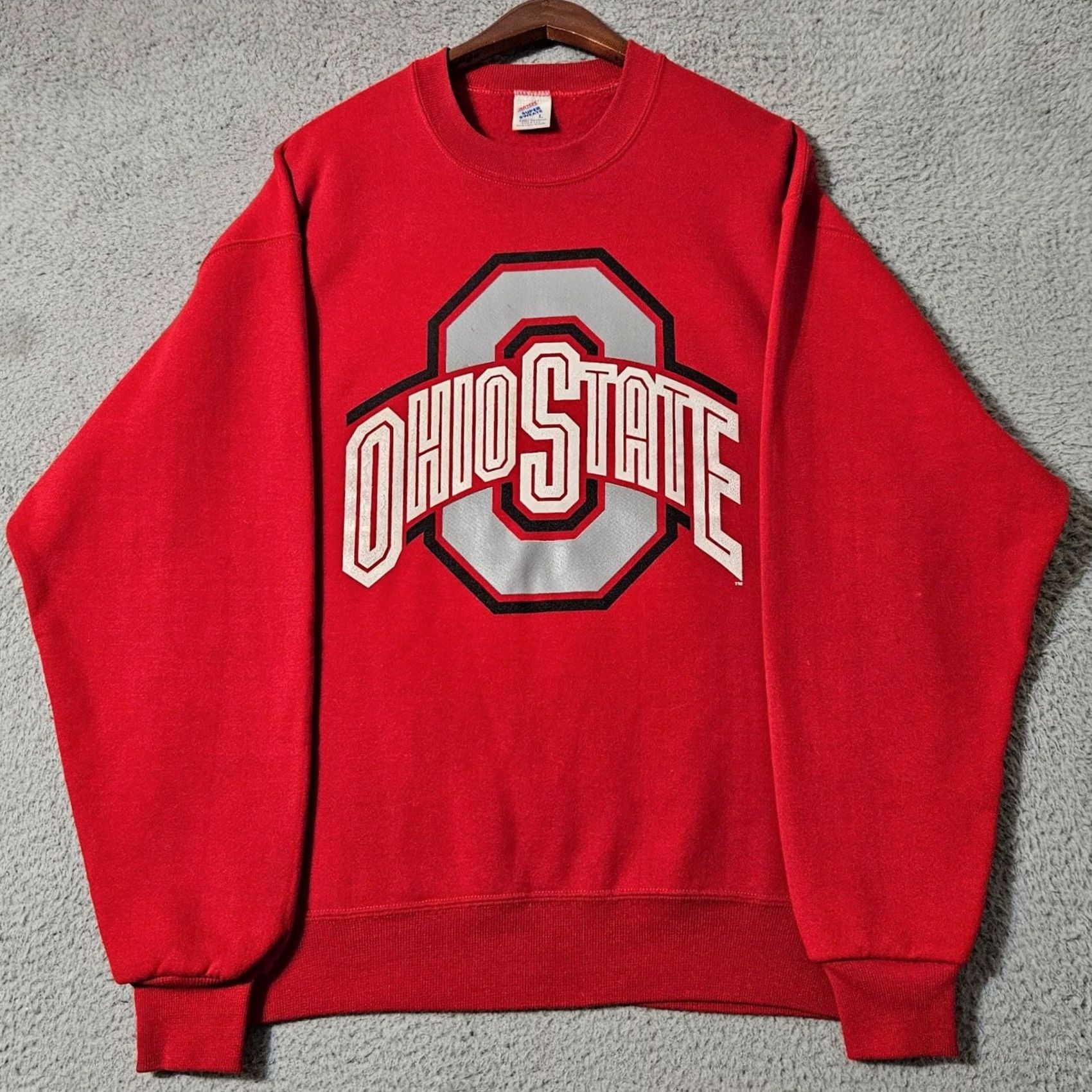 Jerzees VINTAGE Jerzees Ohio State Buckeyes Sweatshirt Size Large Red Crewneck 90s Men's Size US L / EU 52-54 / 3 - 2 Thumbnail