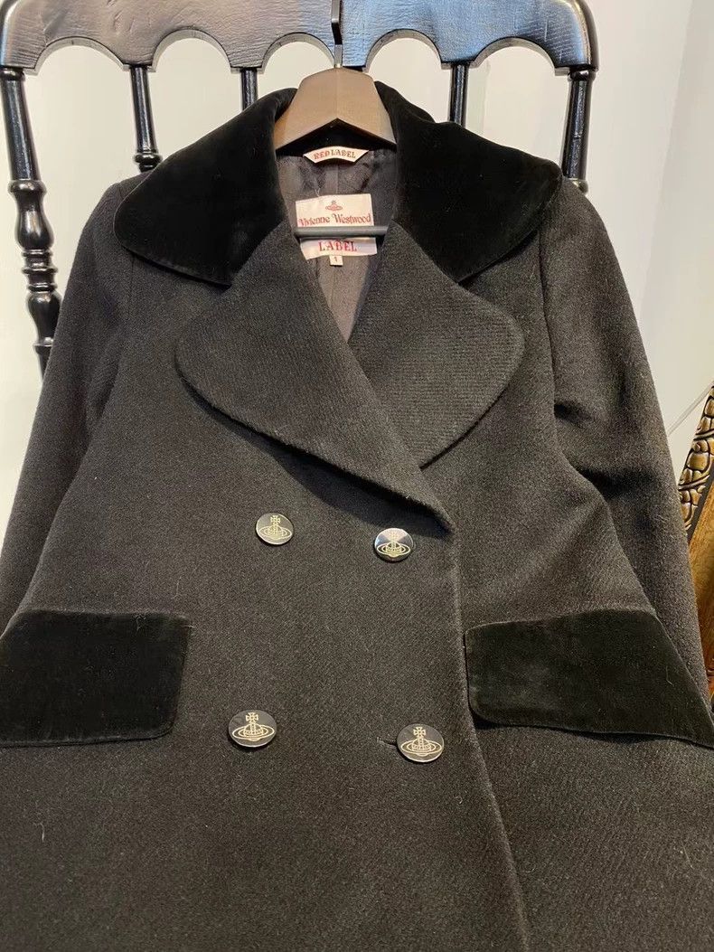 Vivienne Westwood Vivienne Westwood A wool coat with velvet patchwork and do Size M / US 6-8 / IT 42-44 - 6 Thumbnail