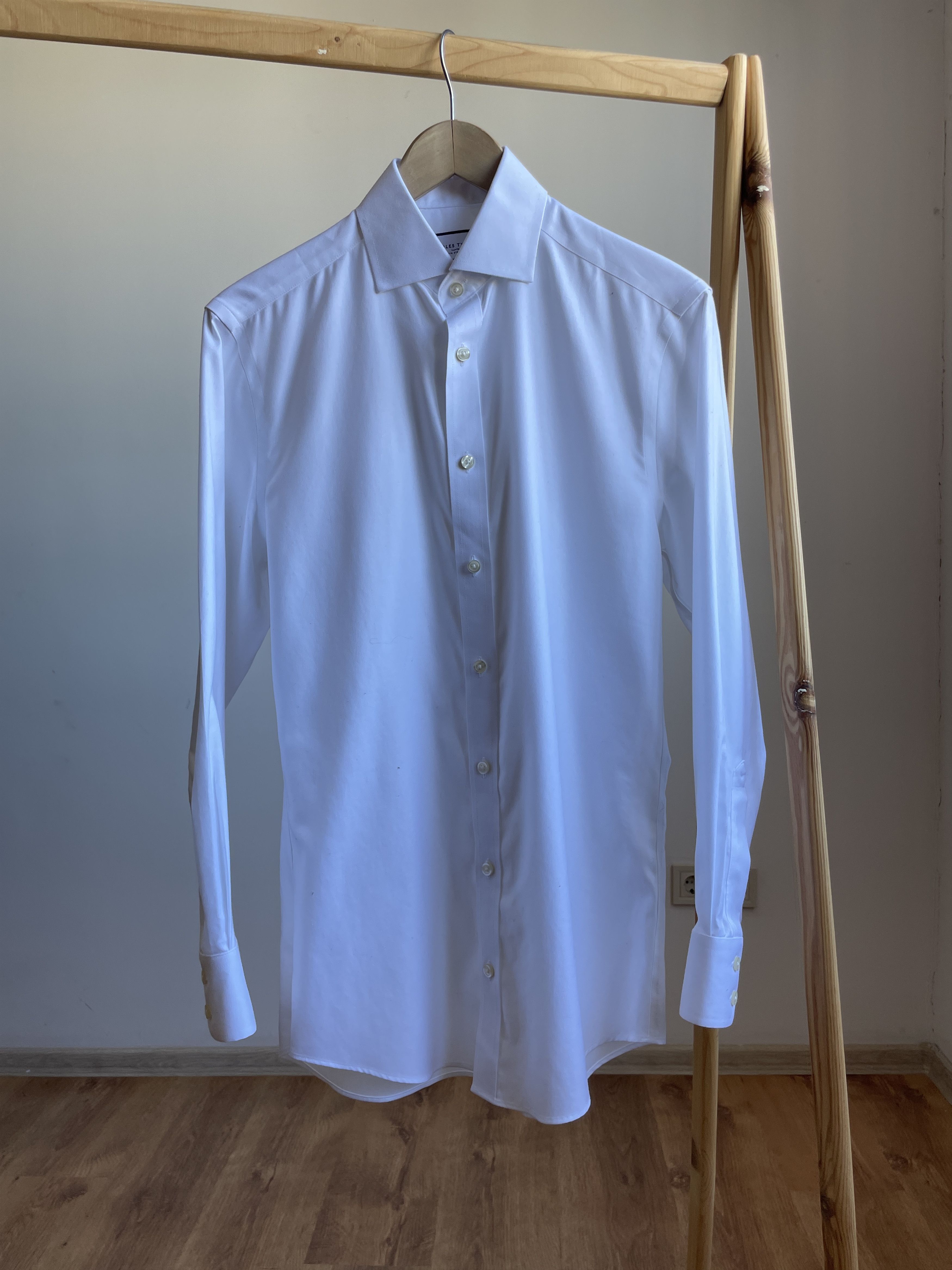 Charles Tyrwhitt Charles Tyrwhitt Slim Fit Non Iron White Dress Shirt Size 40R - 1 Thumbnail