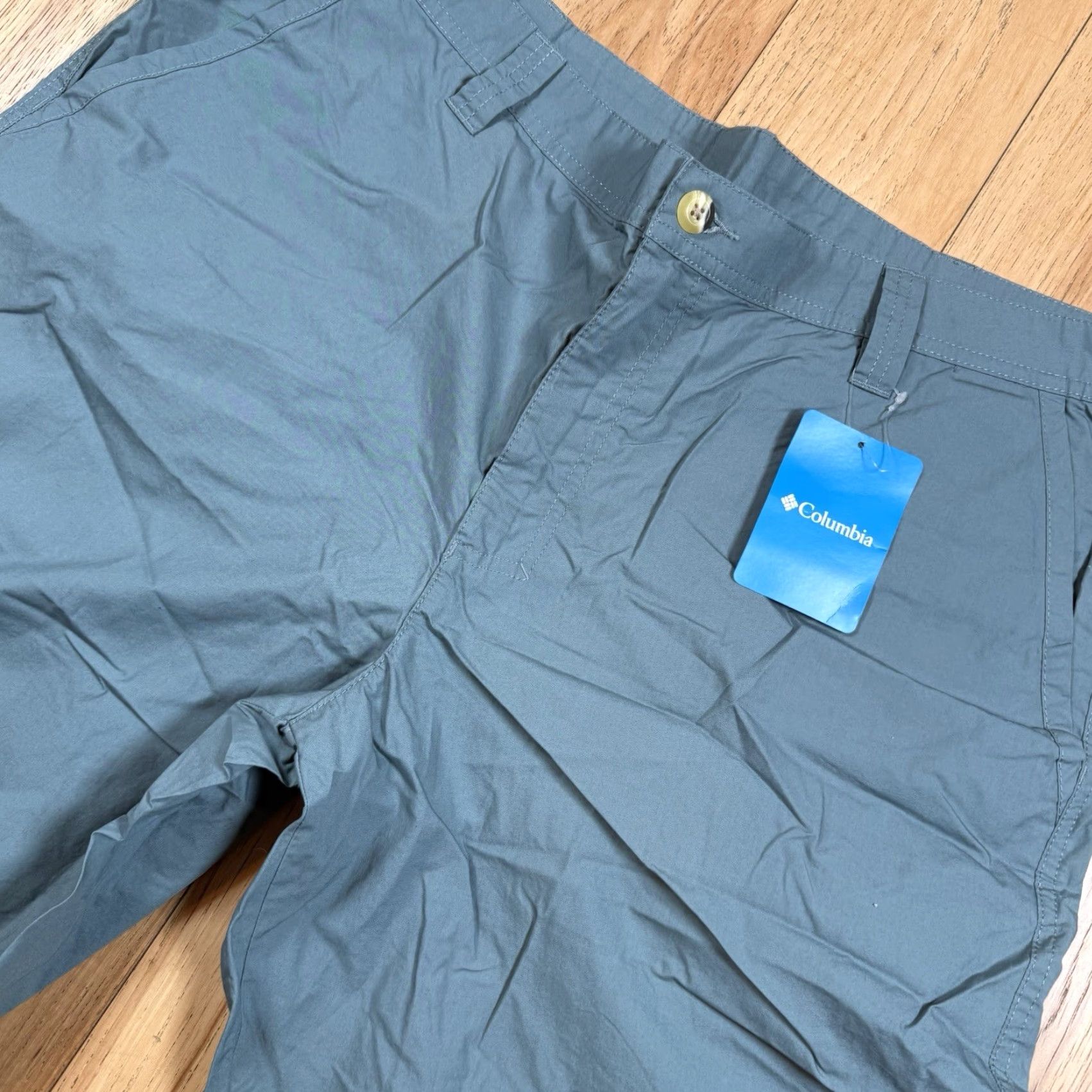 Vintage Columbia Chino Shorts Mens 40 Regular NWT Washed Out Green Size US 40 / EU 56 - 2 Thumbnail