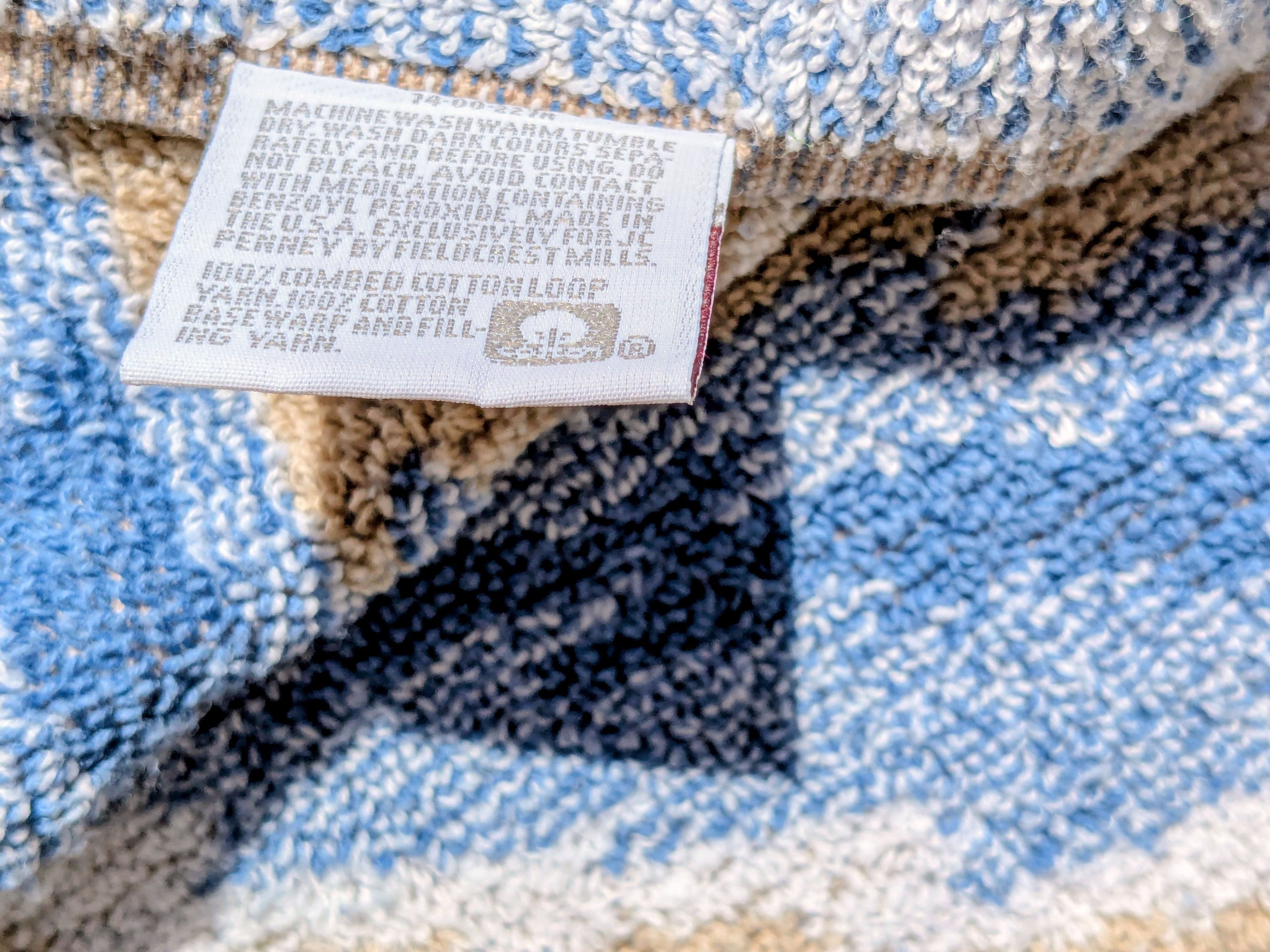 JCPenney VTG JCPenny Color Forum 1980s Ice Blue Flame 2Pc Towel Set Size ONE SIZE - 5 Thumbnail