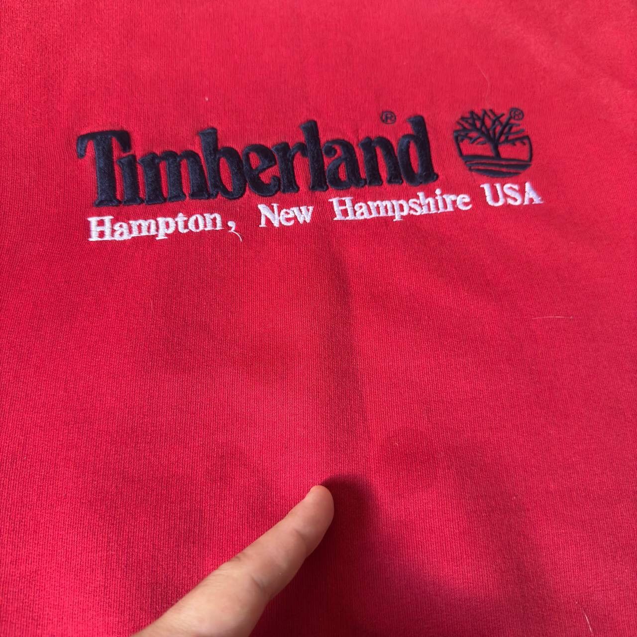 Timberland × Vintage 90s Timberland Vintage Crewneck Boxy Sweatshirt Size US L / EU 52-54 / 3 - 7 Thumbnail