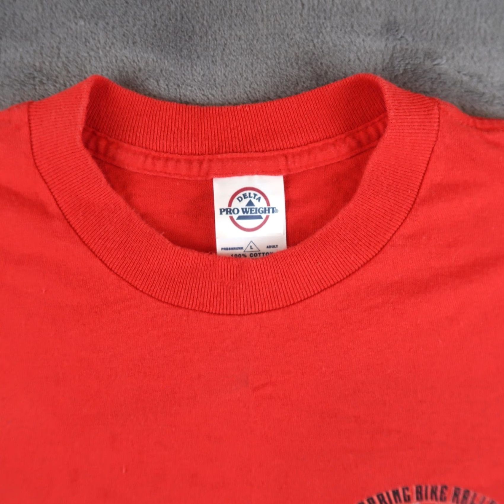 Delta VINTAGE Motorcycle Myrtle Beach Shirt Mens Large 2004 Choppers Delta Red Graphic Print Crew Neck Short Sleeve Vintage Yes Size US L / EU 52-54 / 3 - 5 Thumbnail