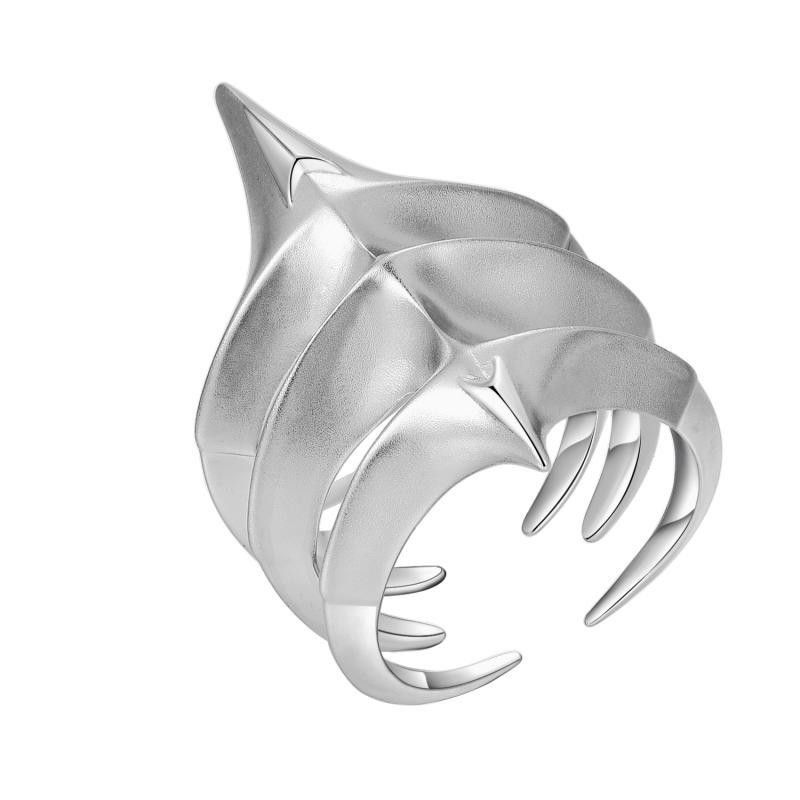 Jewelry Retro Jewelry Rings Open Size Chrome Ring (Size 7-13) Size ONE SIZE - 4 Thumbnail