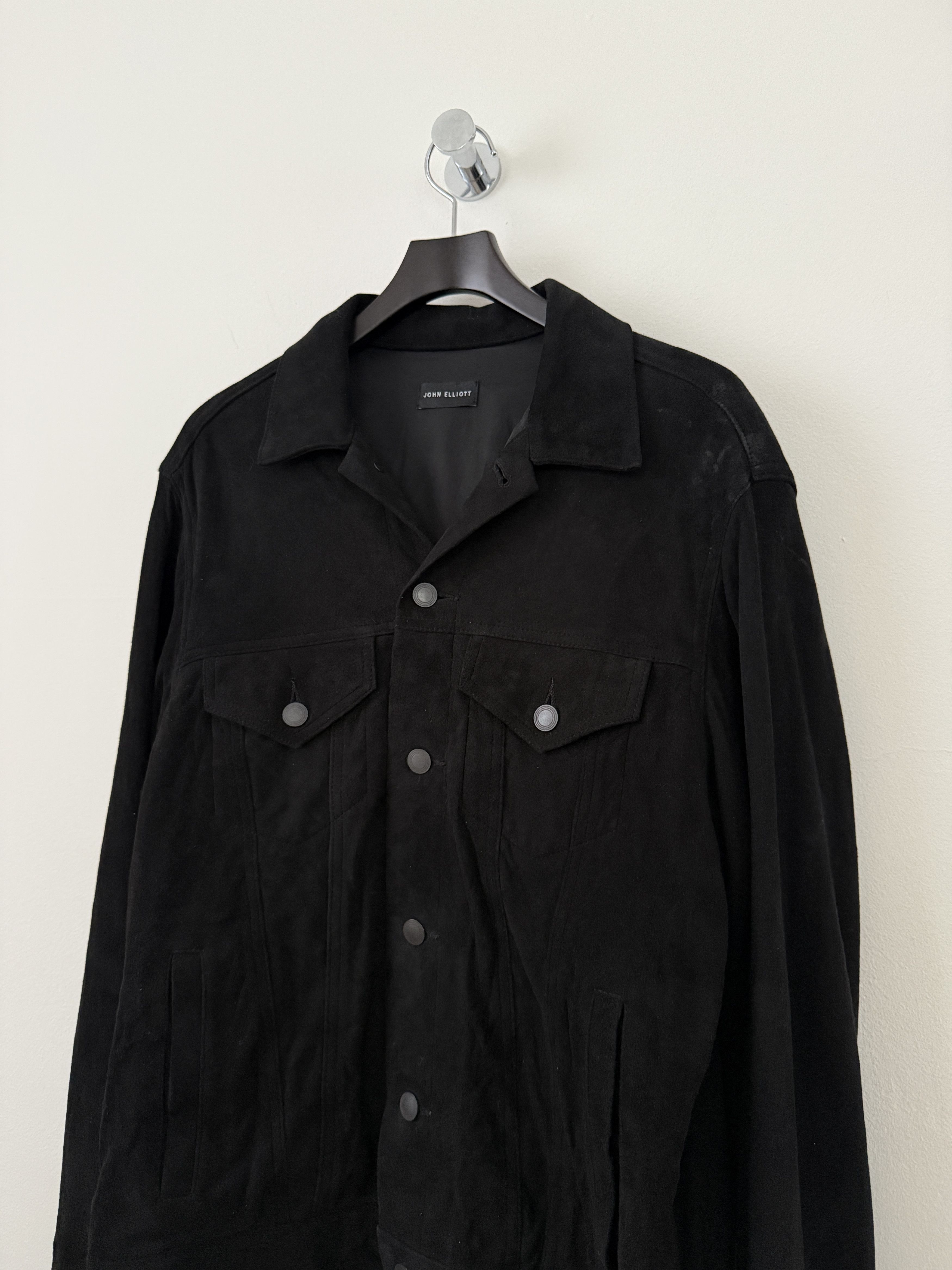John Elliott Lamb Leather Trucker Jacket Size US L / EU 52-54 / 3 - 4 Thumbnail