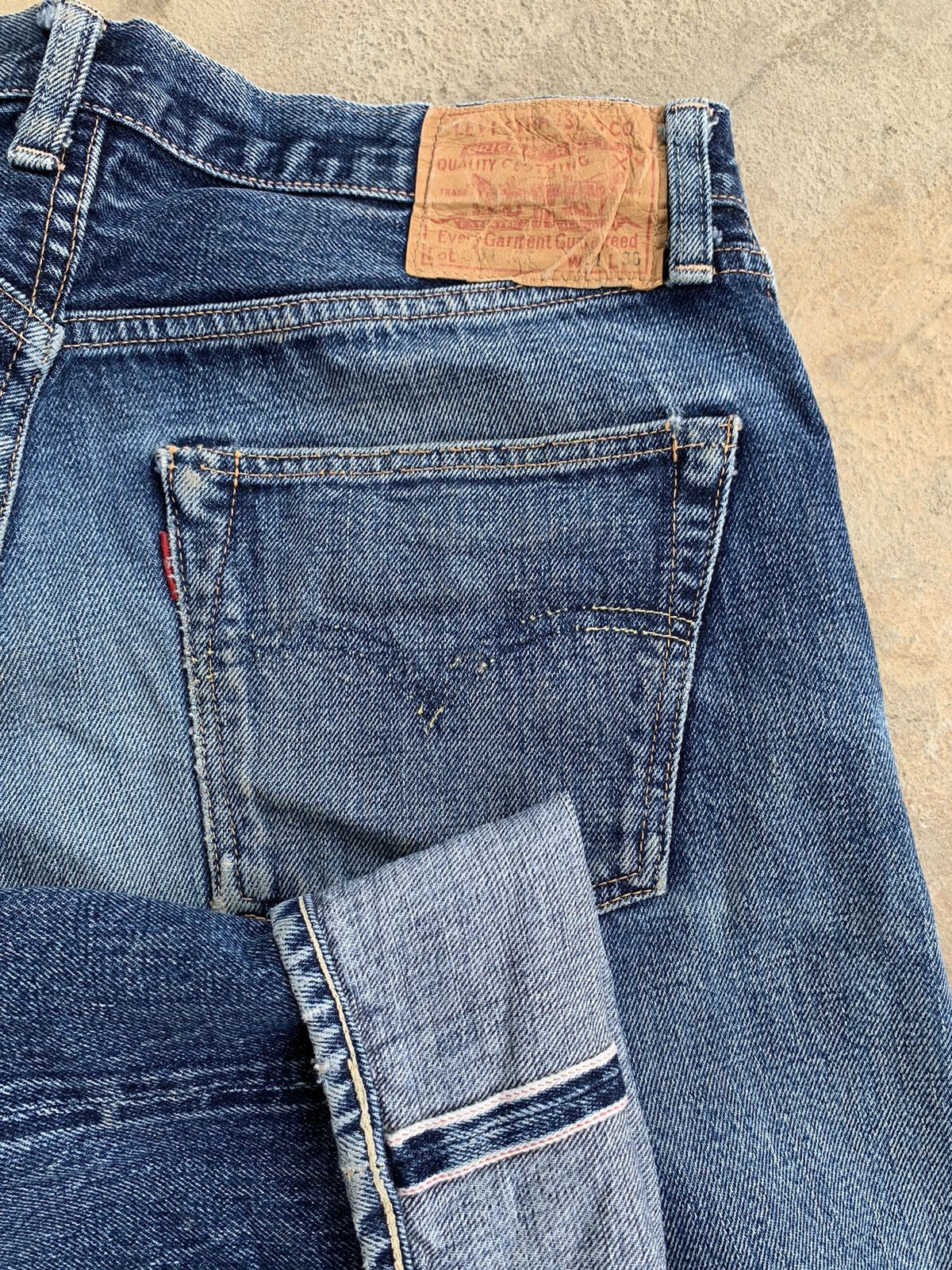 Levi's Vintage Levis Big E 501XX Selvedge Distressed Denim Size US 30 / EU 46 - 21 Thumbnail