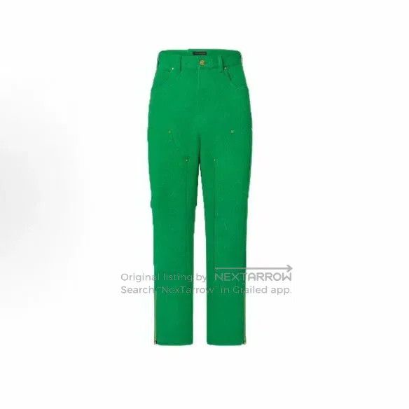 Louis Vuitton Louis Vuitton Green full-print print overalls pants Size US 31 - 8 Thumbnail