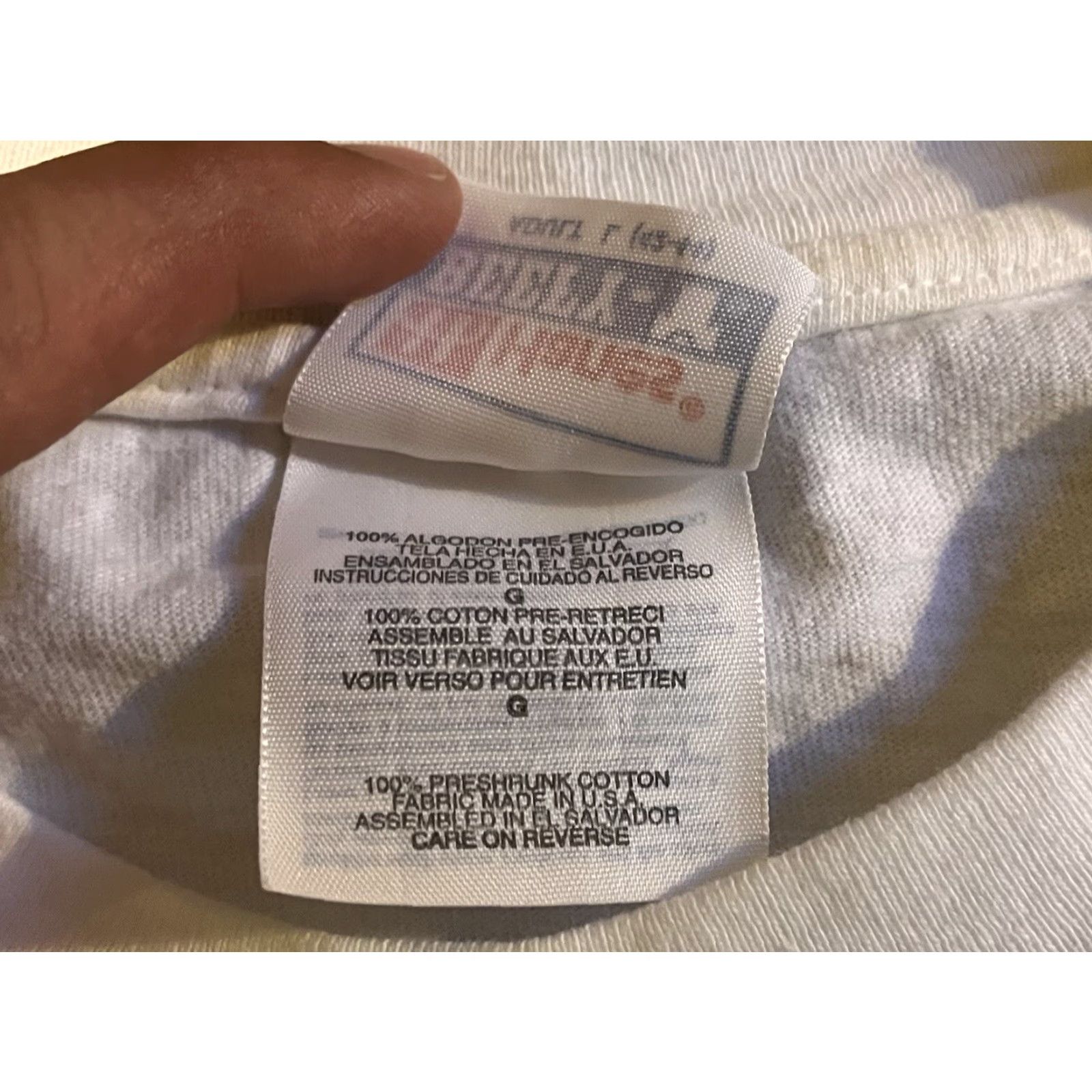 Hanes VINTAGE Hanes Camp Weitzel Lake Champlain Wesport New York 1998 Shirt Men’s Large White 90s Logo Size US L / EU 52-54 / 3 - 6 Thumbnail