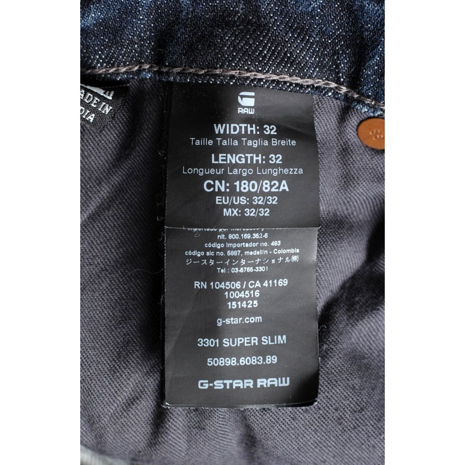 G-Star G-Star 3301 SUPER SLIM Stretch Jeans Men 32W 32L Blue Regular Denim Slim Jeans Mens Size US 32 / EU 48 - 6 Thumbnail