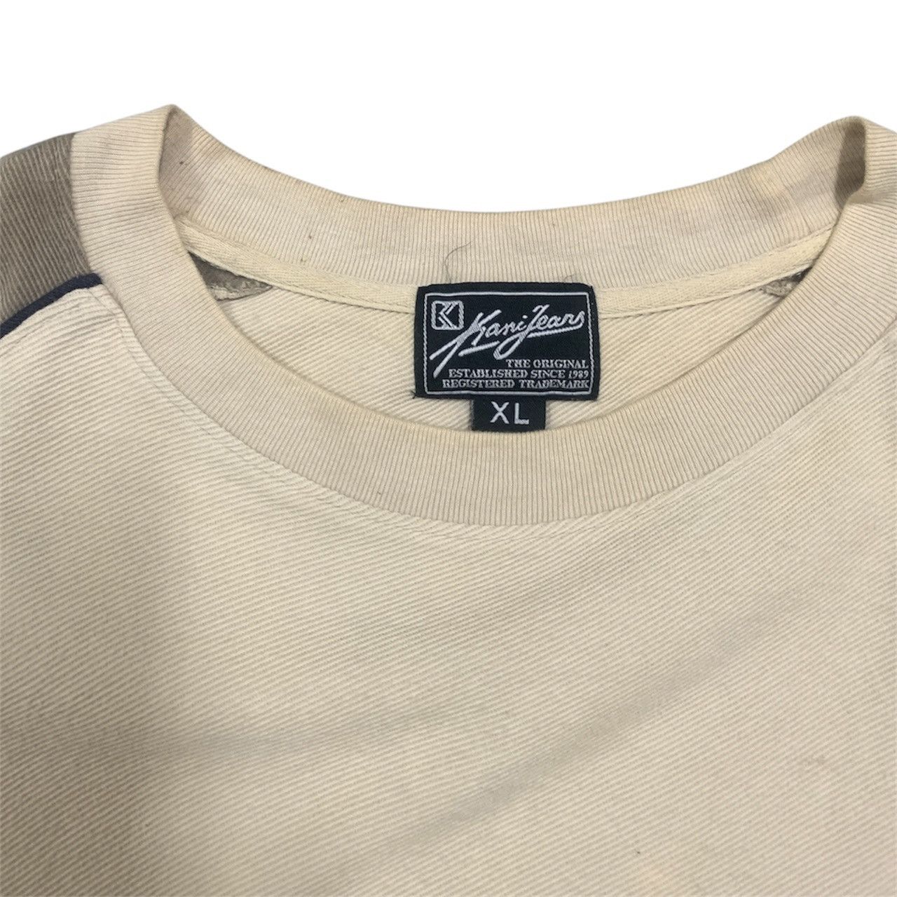 Karl Kani Vtg Karl Kani Jeans Spell Out Raglan Cotton T-Shirt Size US XL / EU 56 / 4 - 7 Thumbnail