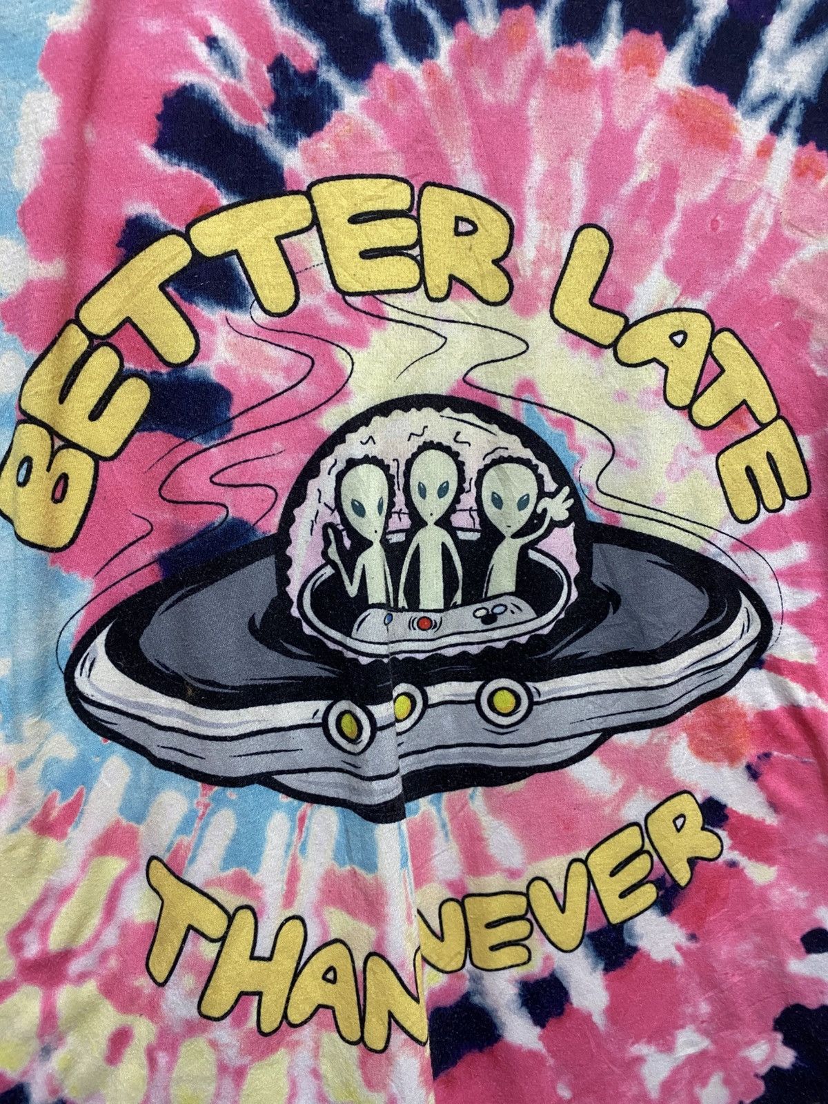 The Unbranded Brand Better Late Alien Tye Dye Crewneck Tee Size US M / EU 48-50 / 2 - 3 Thumbnail