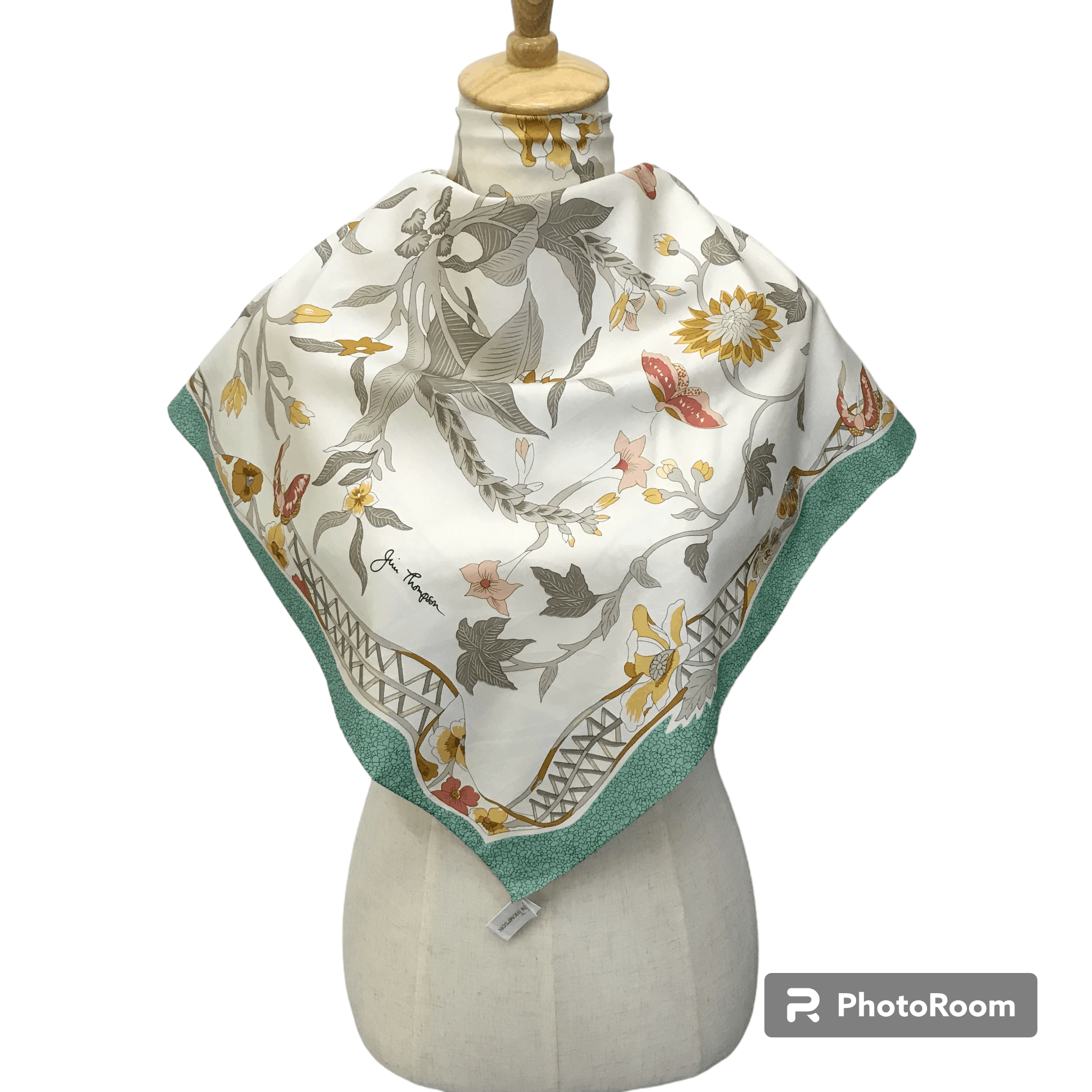 image of Jim Thompson Floral Silk Scarf M204, Men's