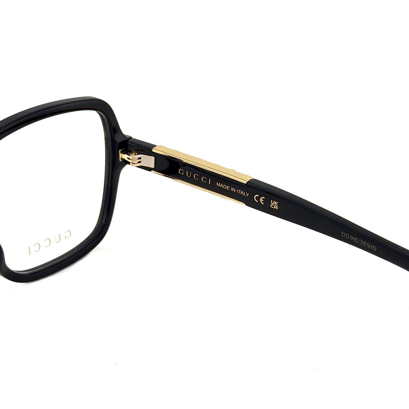 Gucci GUCCI GG1193O 1193 Black Gold Logo Bold Eyeglass 001 Size ONE SIZE - 3 Thumbnail