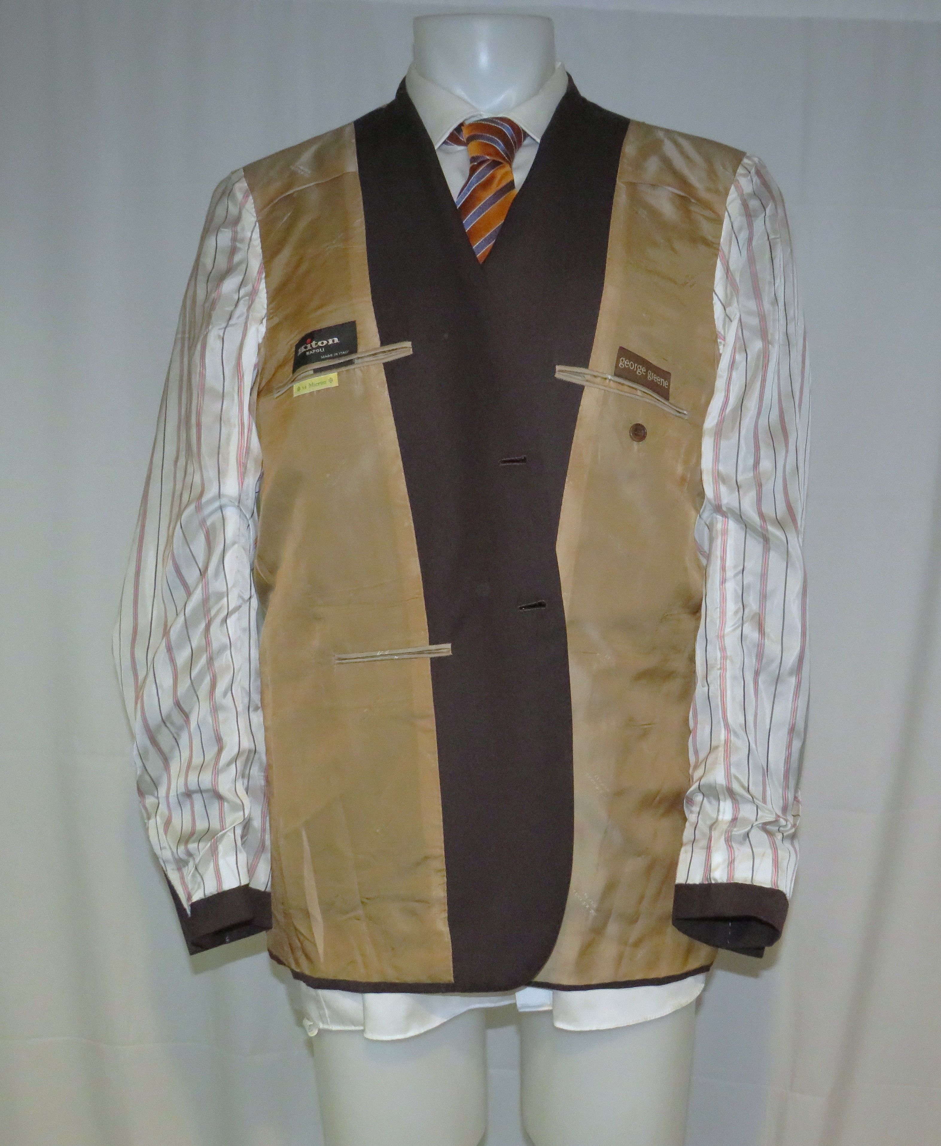 Kiton 14 Micron Super 180 Solid Brown Two Button Suit 48L NWT 8870 Size 48L - 12 Thumbnail