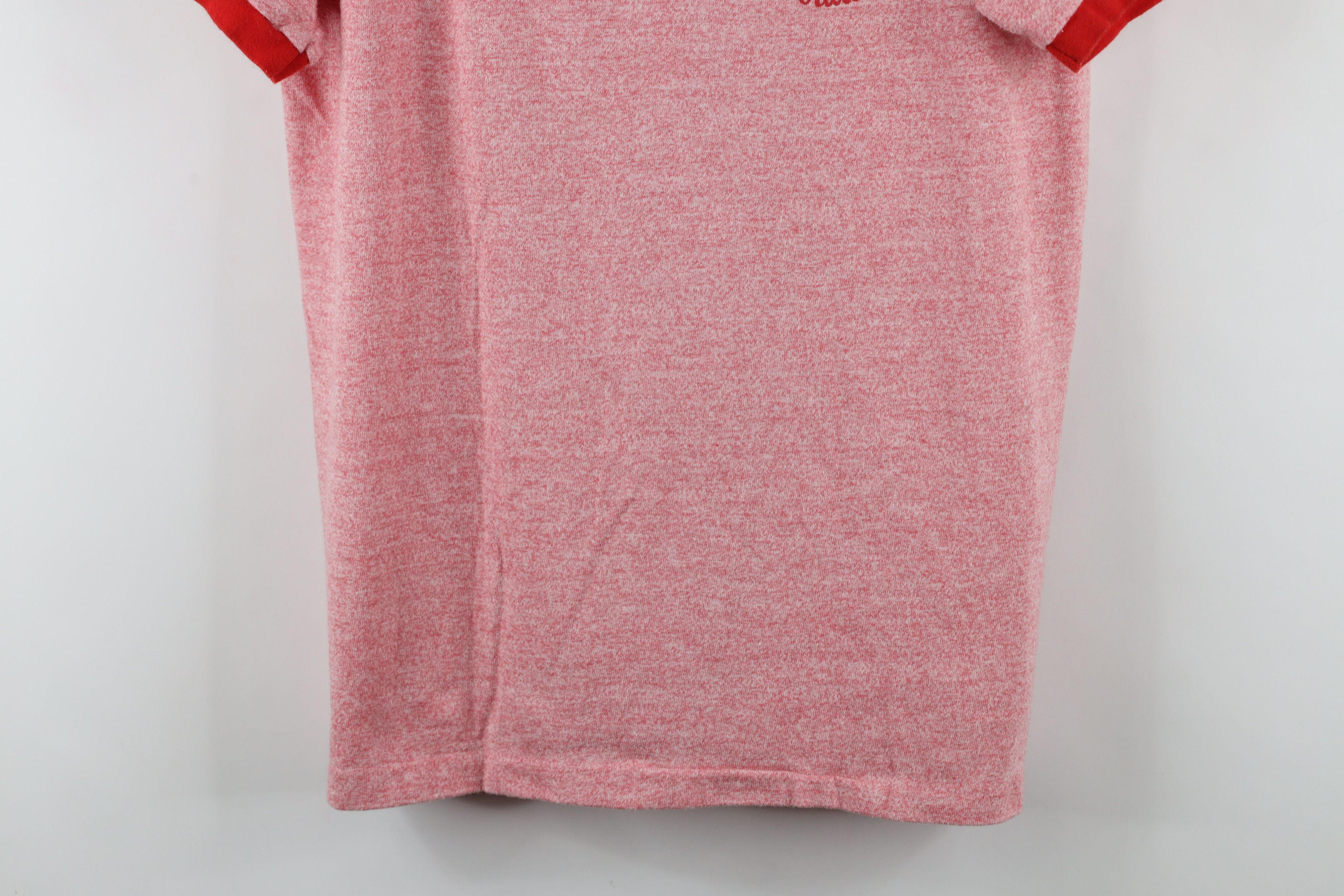 Vintage Vintage 70s Toledo Herald Newspaper Ringer T-Shirt Red USA Size US XL / EU 56 / 4 - 3 Thumbnail