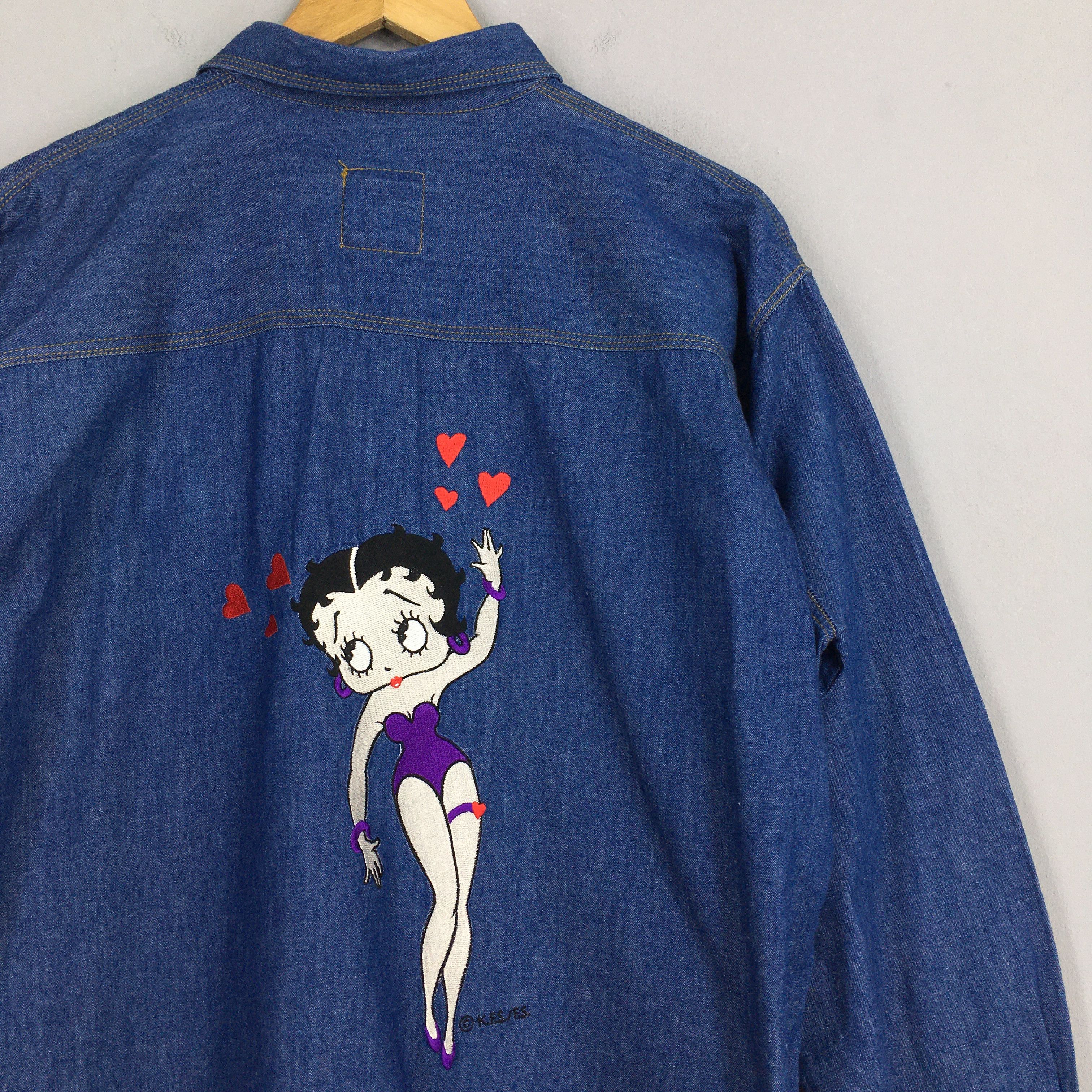 Disney × Vintage Vintage Betty Boop Denim Oxfords Shirt Medium Size US M / EU 48-50 / 2 - 8 Thumbnail