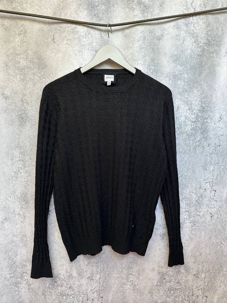 Armani Collezioni Armani Collezioni Black Textured Knit Sweater Pullover Size S / US 4 / IT 40 - 2 Thumbnail