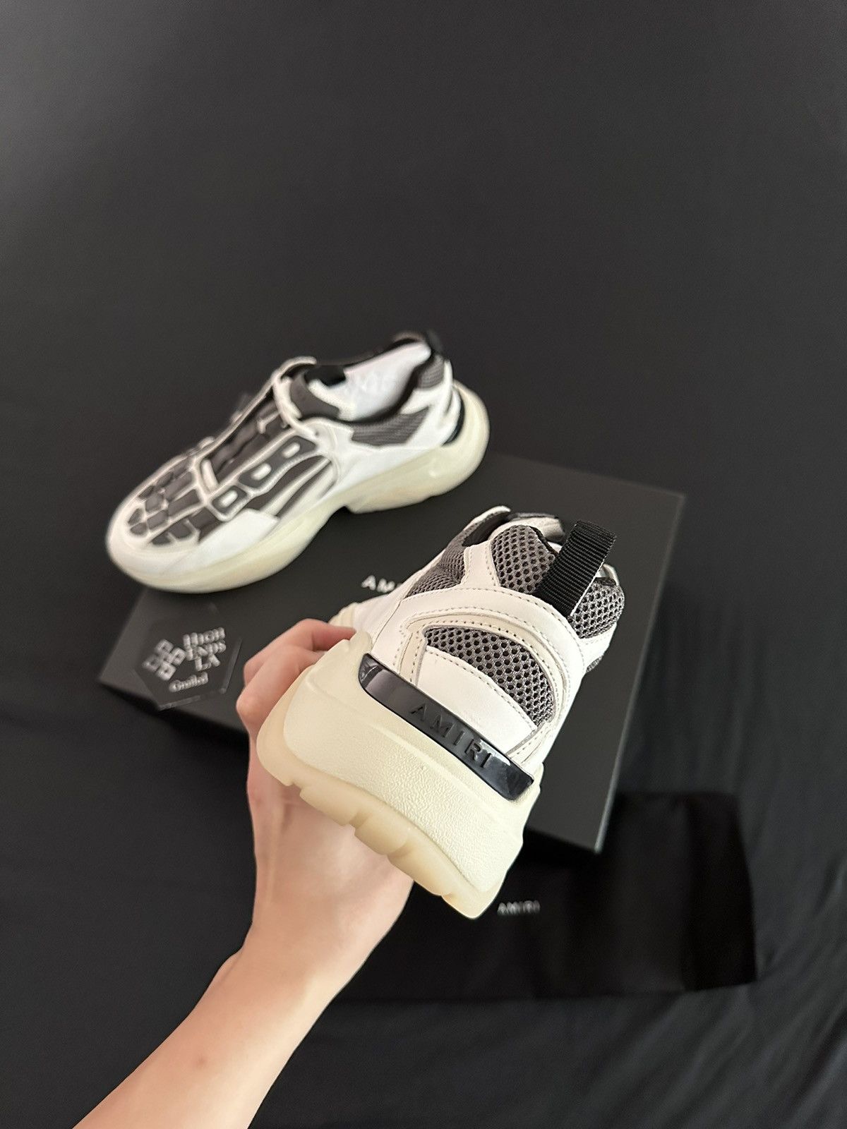 Amiri Amiri Tan Grey Bone Runner Size US 11 / EU 44 - 4 Thumbnail