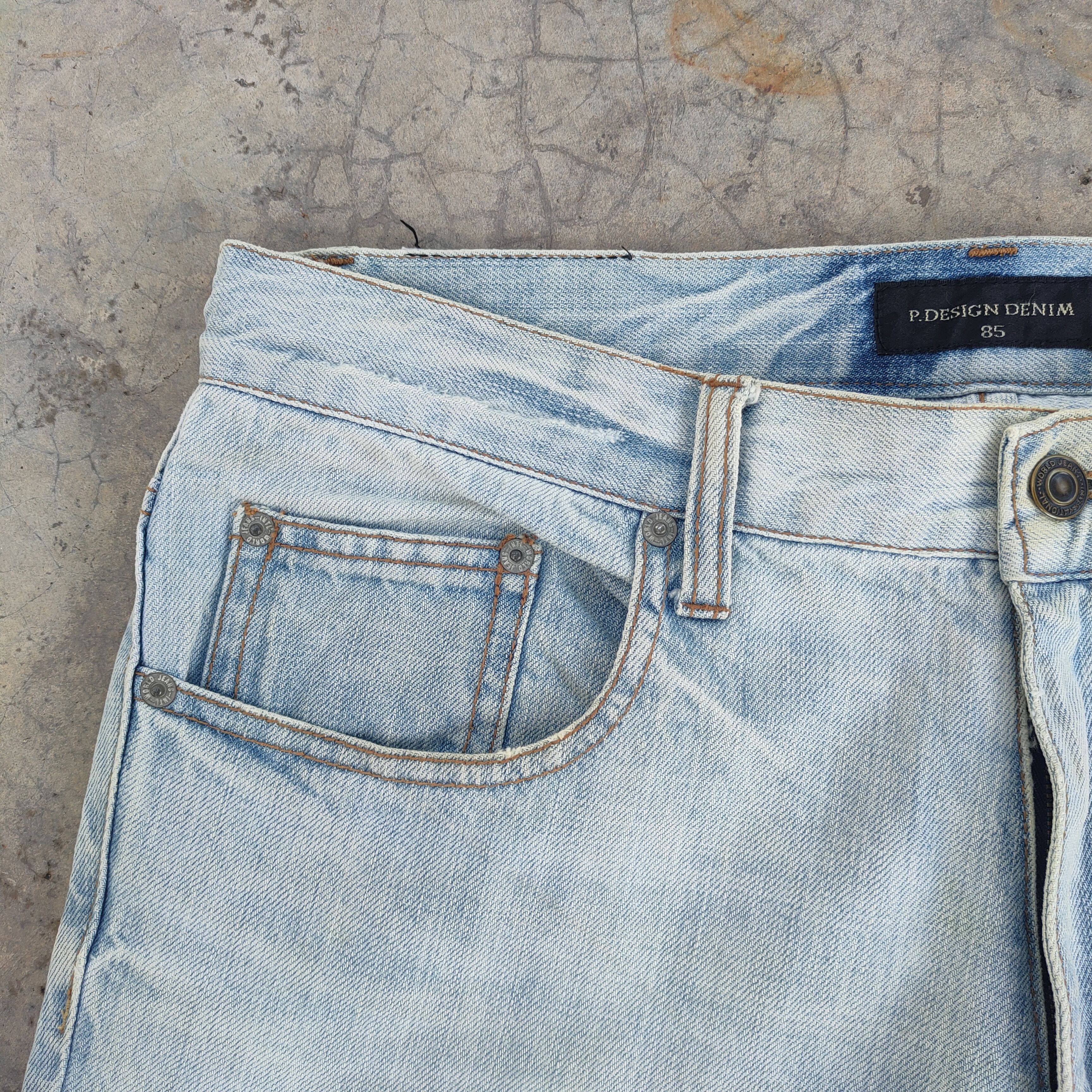 Japanese Brand × Jean × Vintage VINTAGE JAPANESE PAINT LIGHT BLUE JEANS DENIM PANTS Size US 34 / EU 50 - 15 Thumbnail