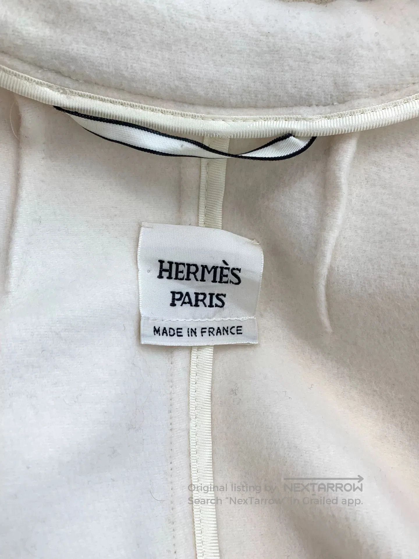 Hermes Hermes White Patchwork Leather Coat. Size US M / EU 48-50 / 2 - 4 Thumbnail